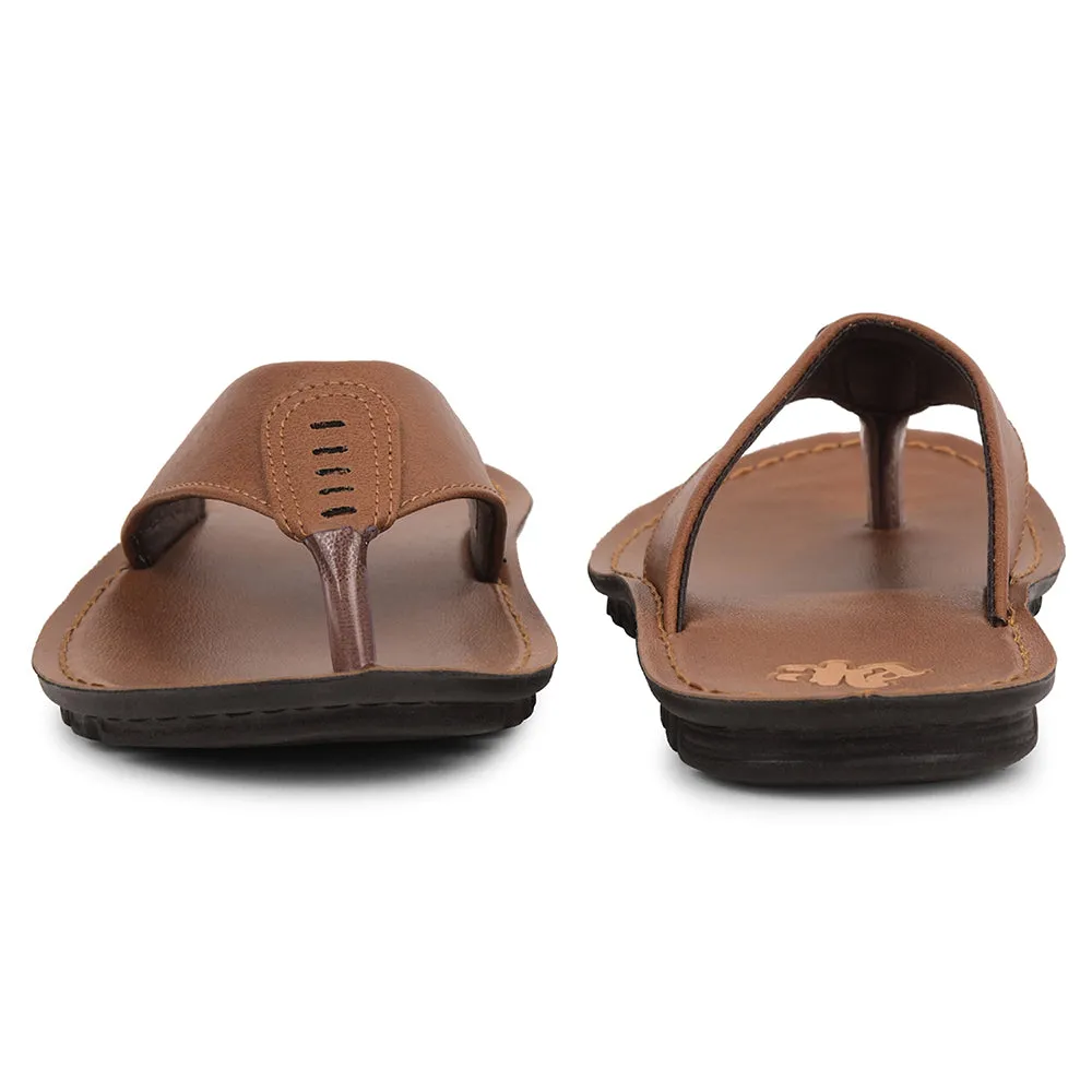 A-HA Tan Casual Slipper For Men MPU-57 By Liberty