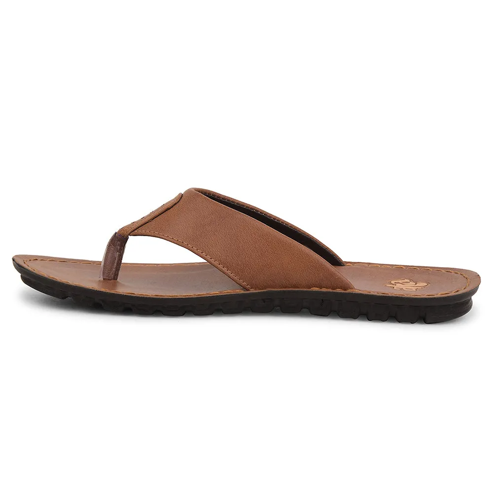A-HA Tan Casual Slipper For Men MPU-57 By Liberty
