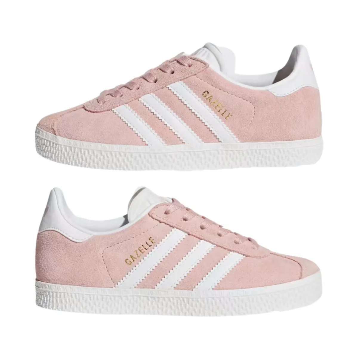 Adidas Girl's (Preschool) Gazelle Icey Pink/Cloud White/Gold Metallic