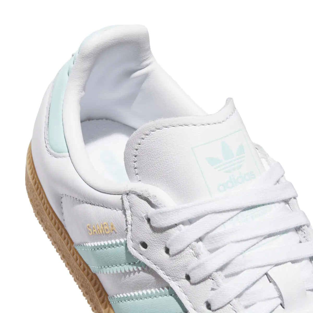 Adidas Kid's (Grade School) Samba OG Cloud White/Semi Flash Aqua/Gum