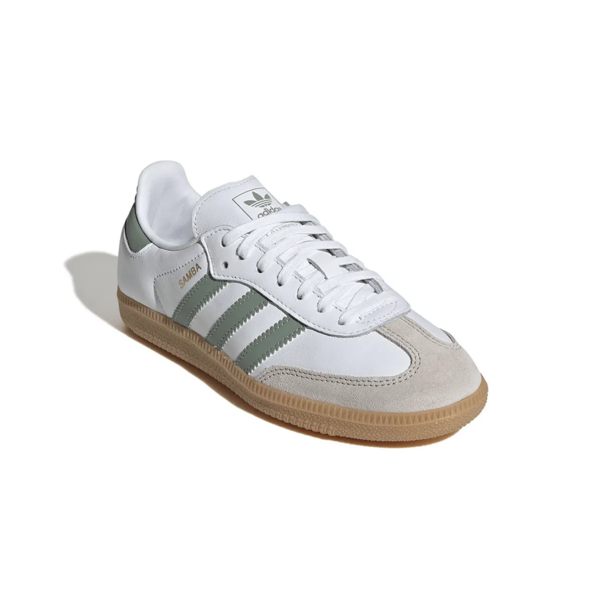 Adidas Kid's (Grade School) Samba OG Cloud White/Silver Green/Gum