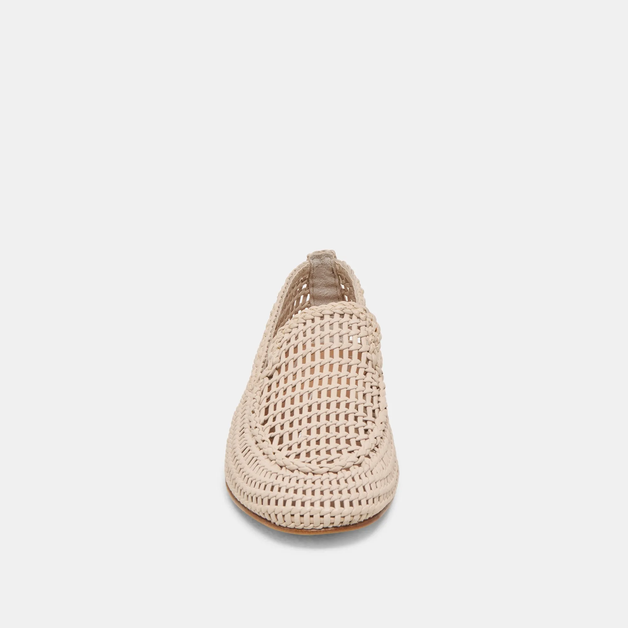 ARMOND FLATS BONE WOVEN LEATHER