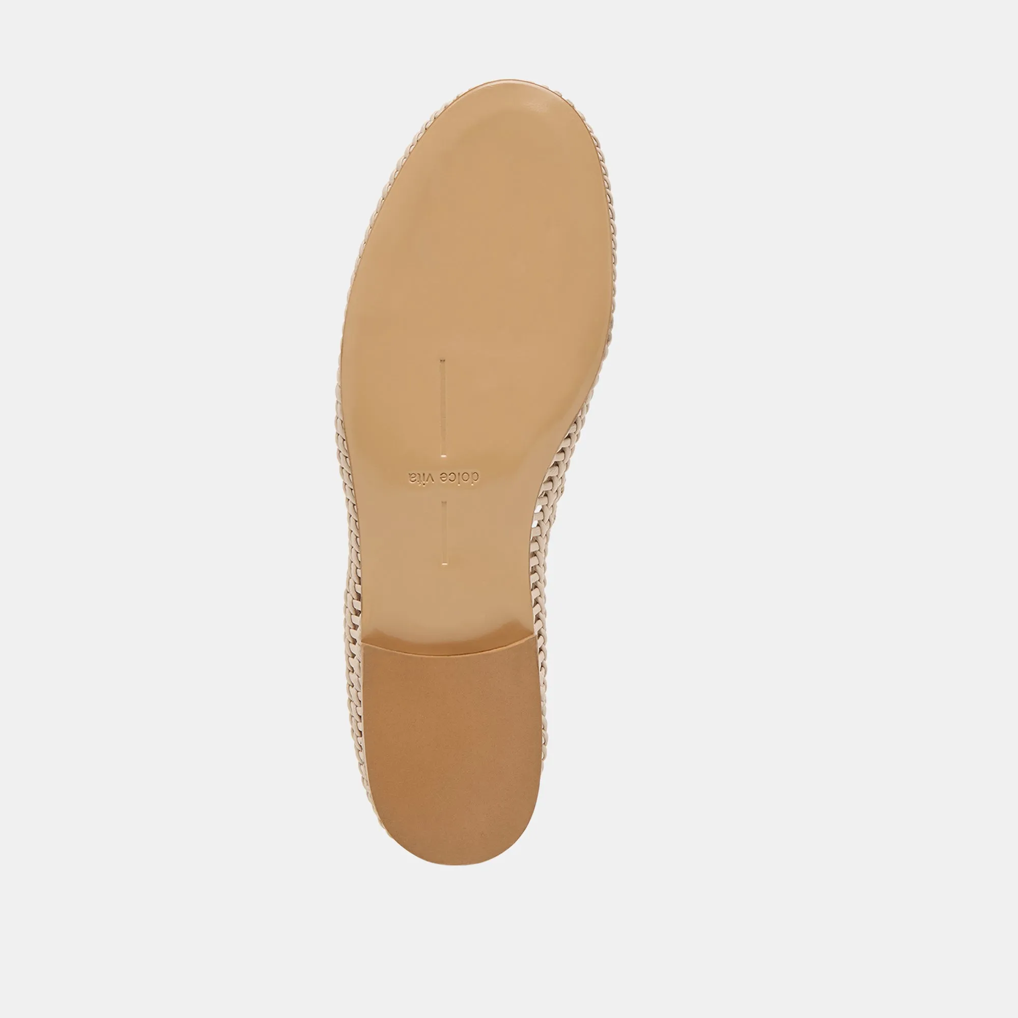 ARMOND FLATS BONE WOVEN LEATHER