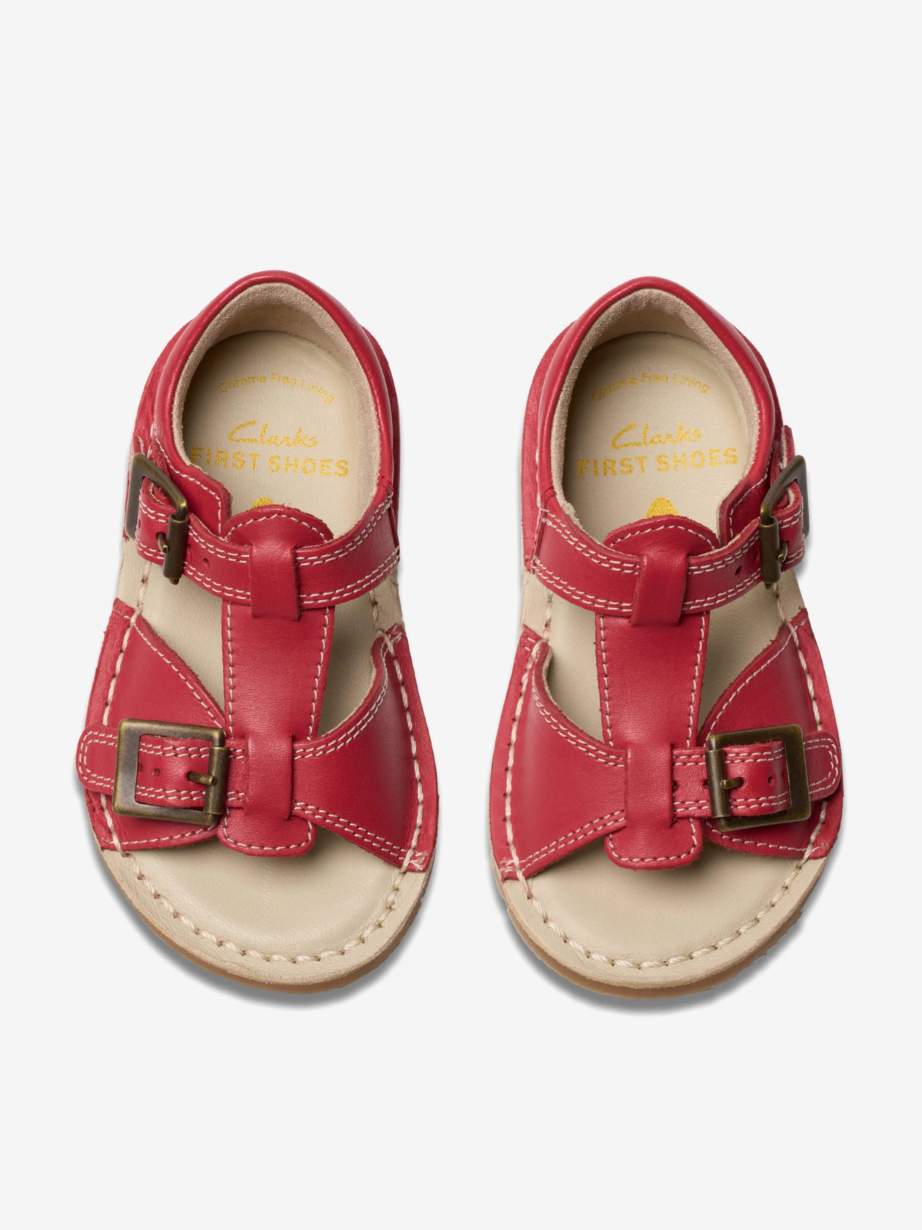 Baby Girls Leather Play Sun Reef Sandals in Red