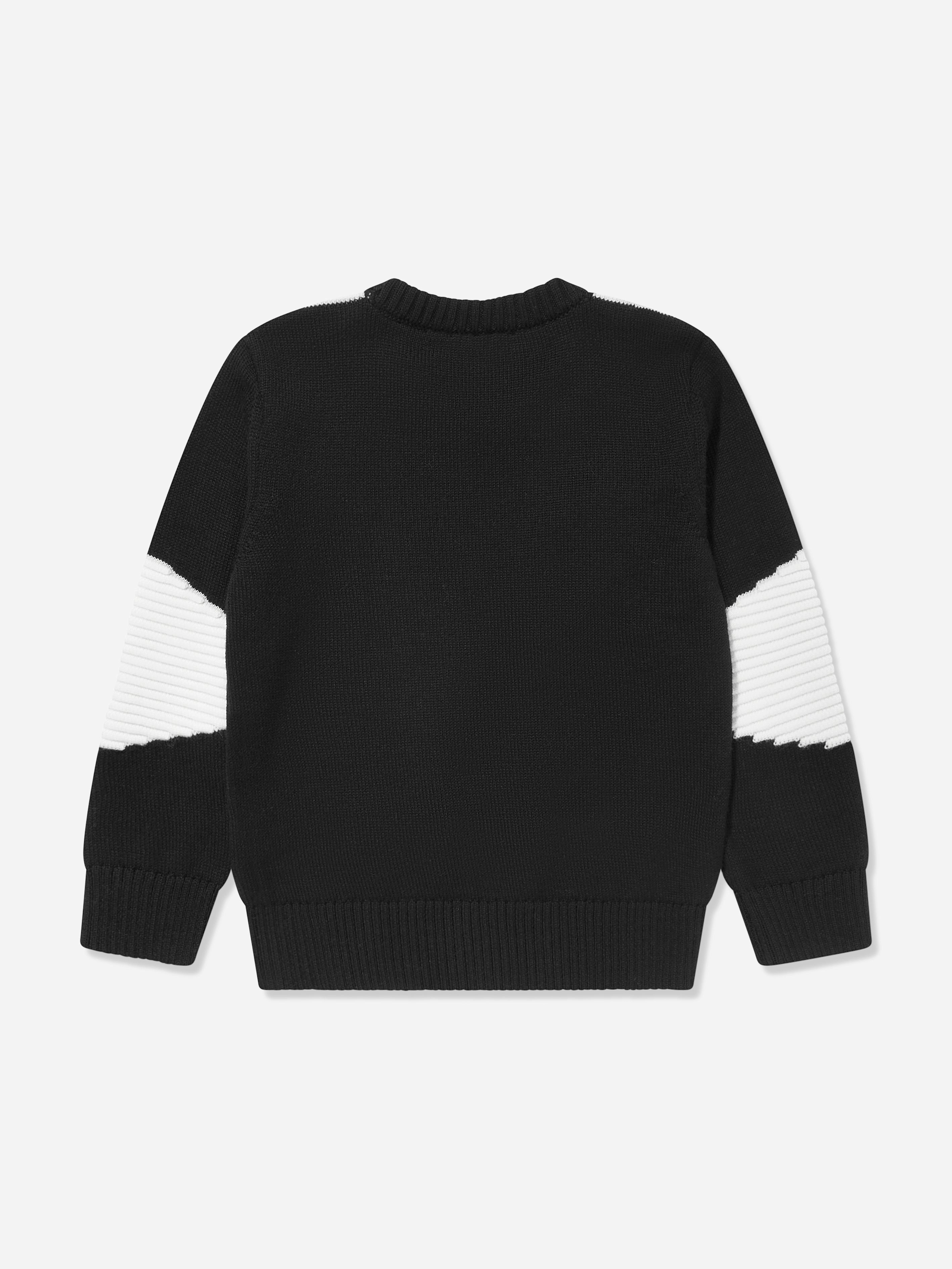Balmain Boys Paris Logo Jumper in Black