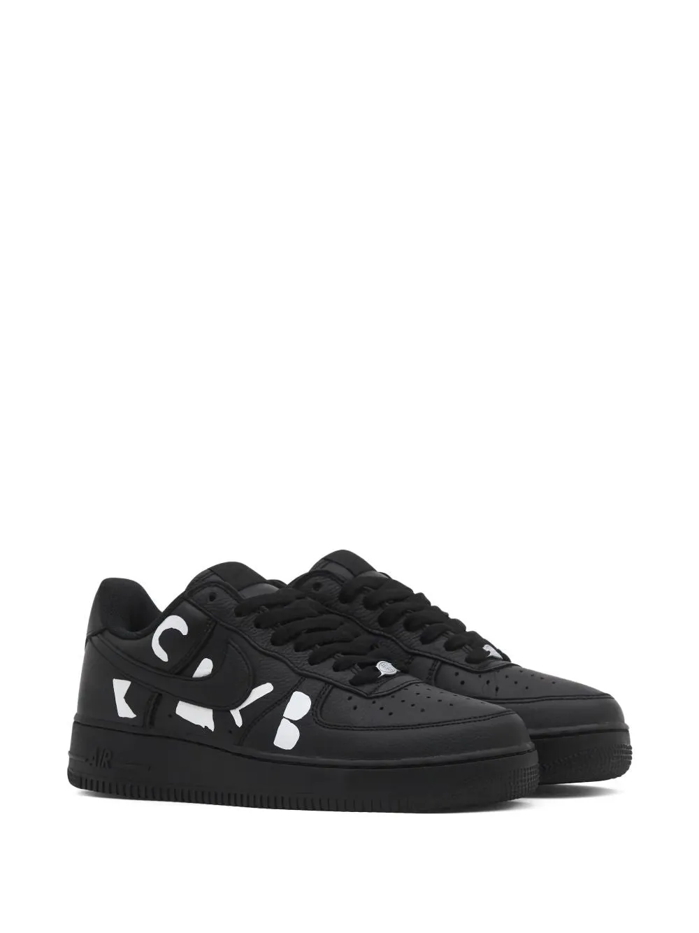Black Leather High-Top Sneakers