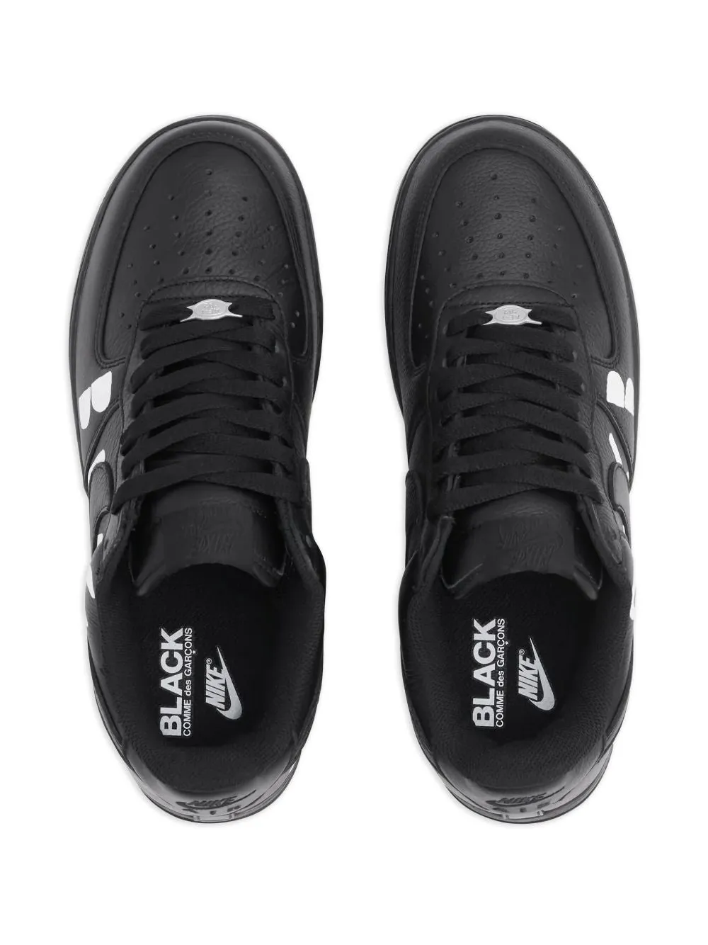 Black Leather High-Top Sneakers
