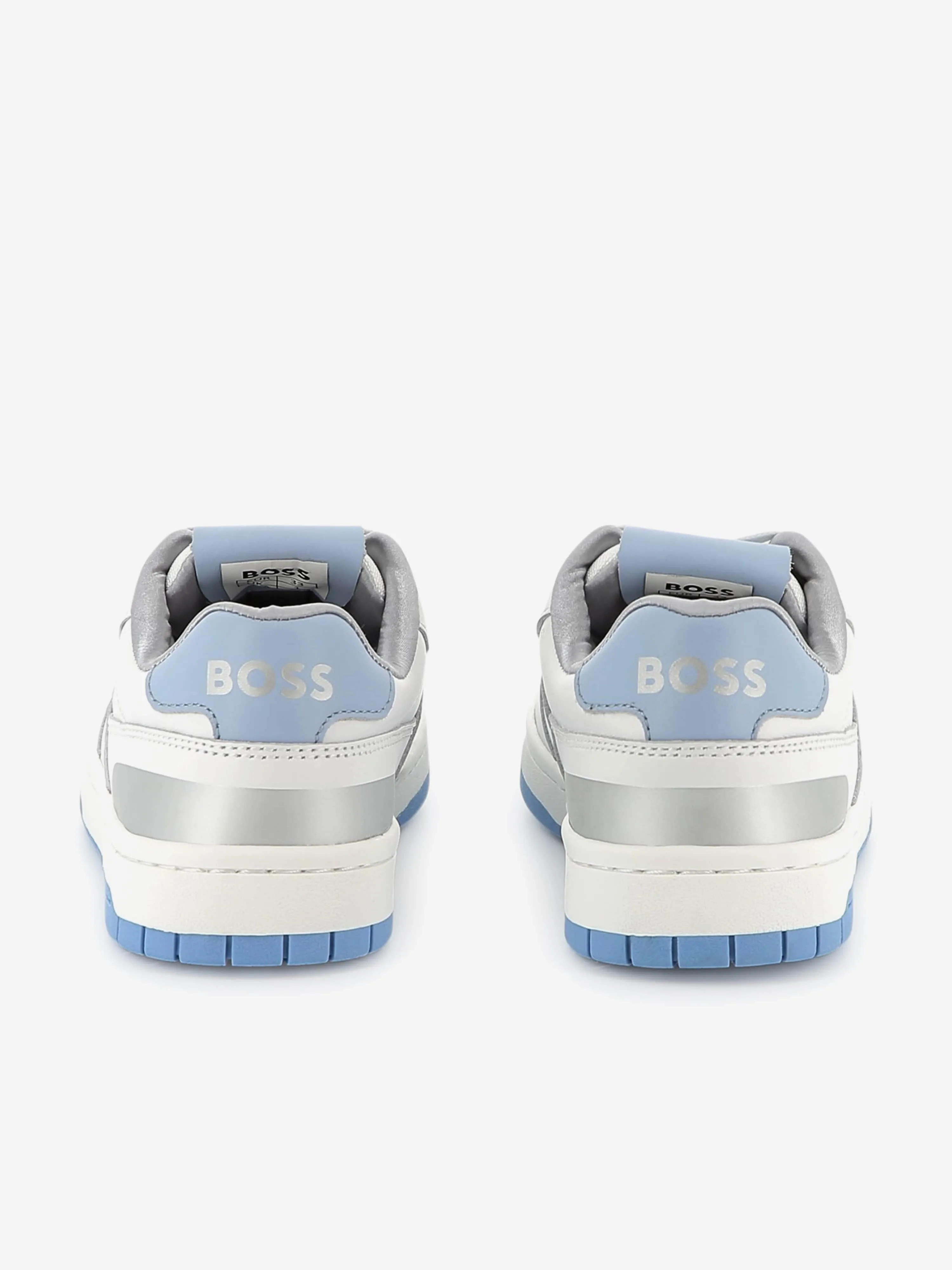BOSS Kids Lace Up Logo Trainers in White