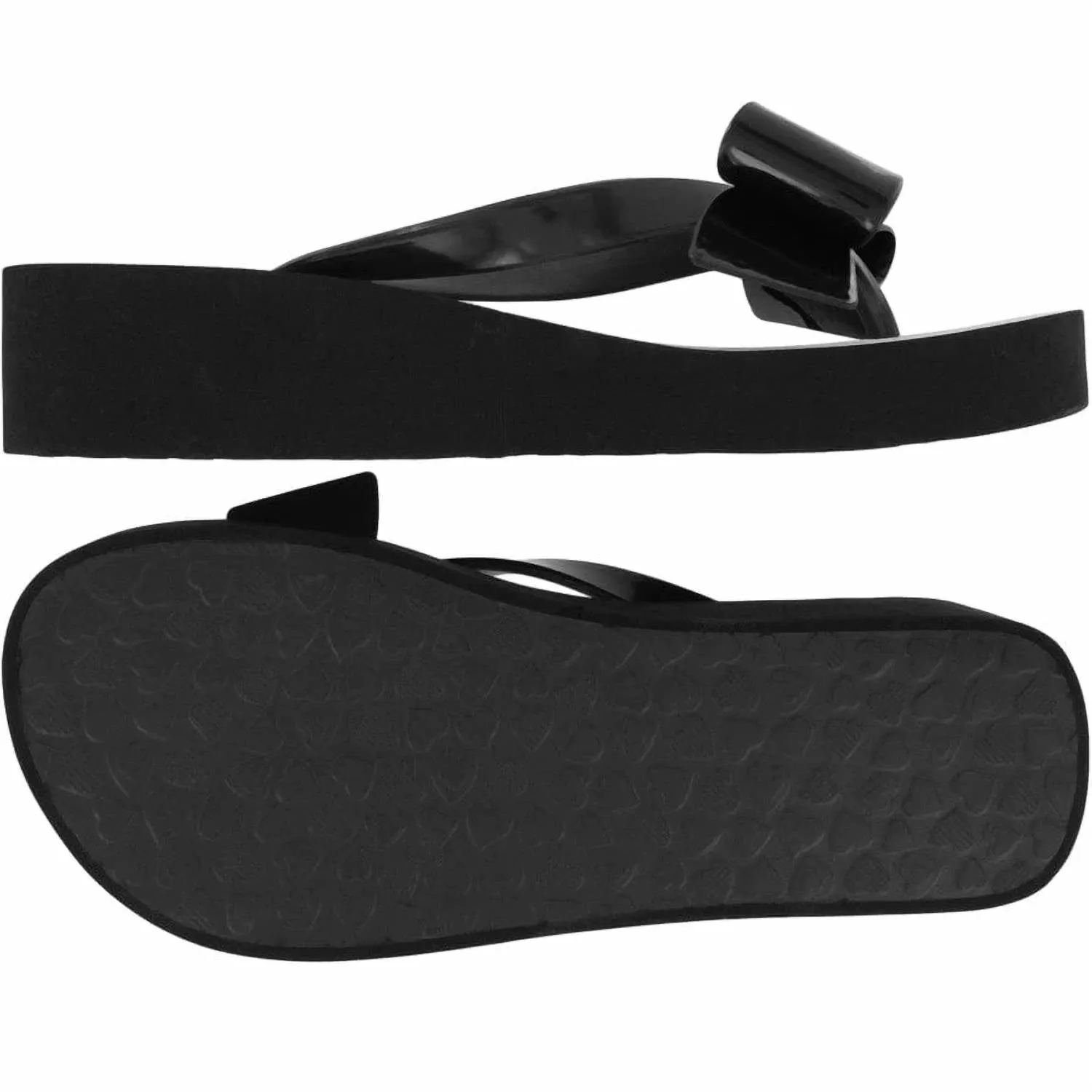 Bowie Wedge Flip Flops In Black