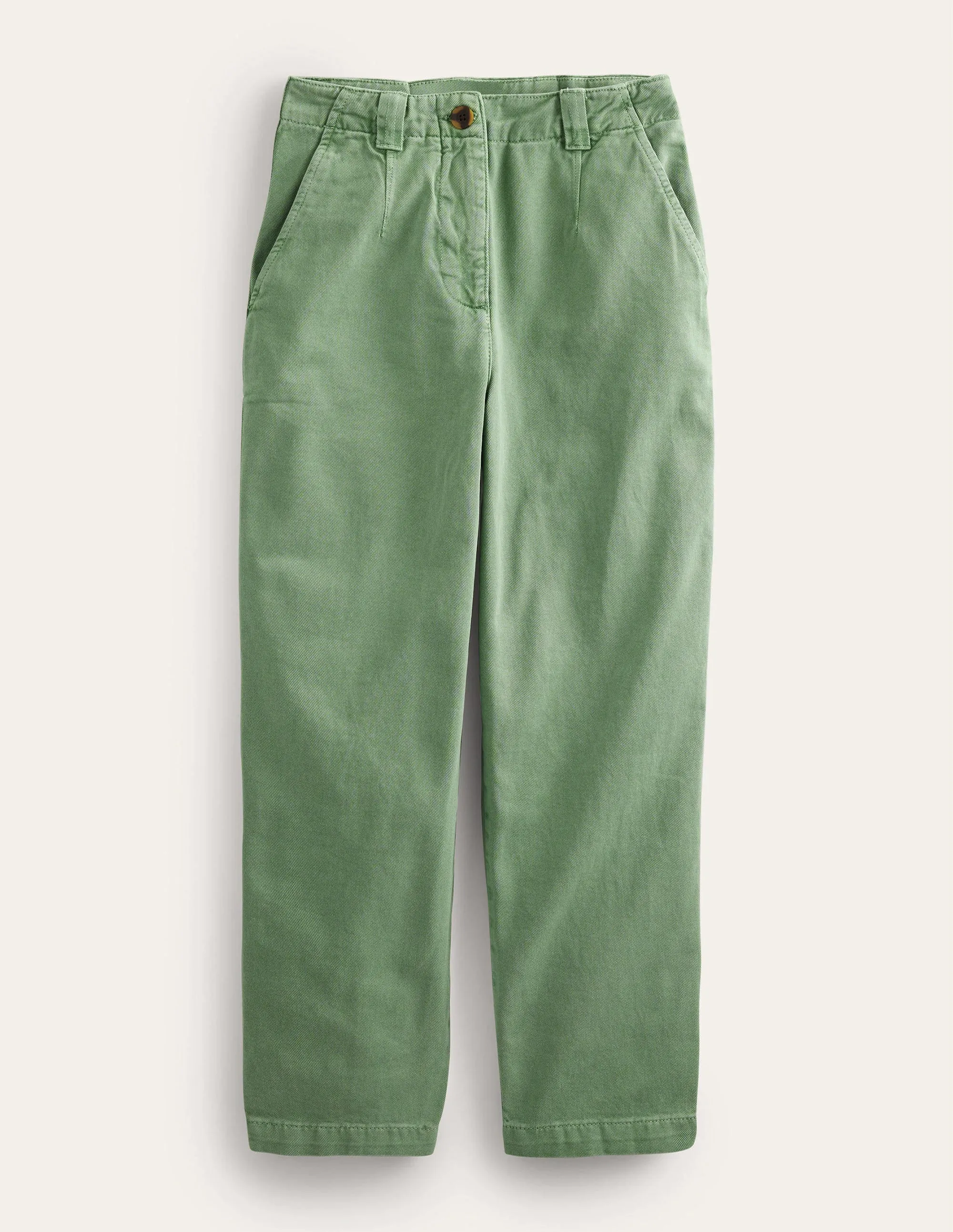 Casual Tapered Cotton Trousers-Seaspray