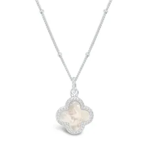 Classy Clover - Silver Necklace