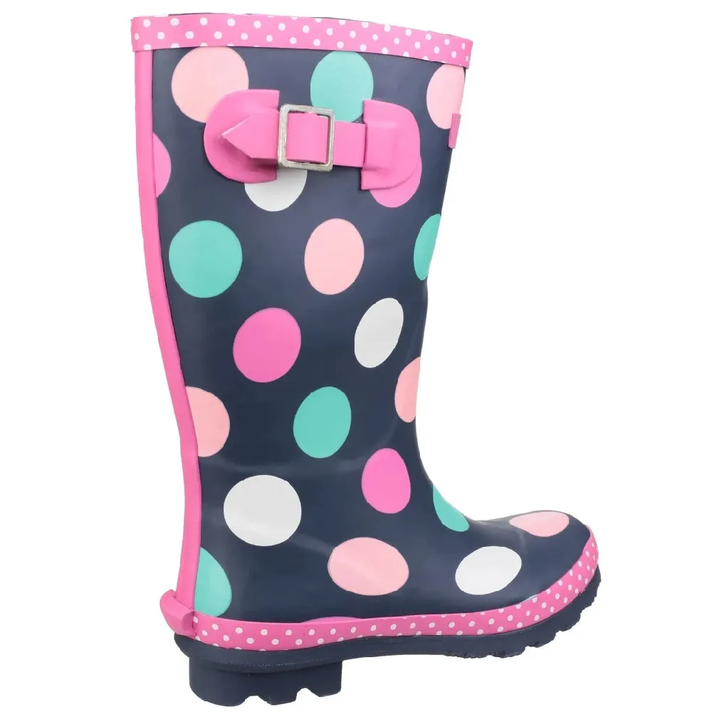 Cotswold Childrens Dotty Pull On Wellingtons Cotswold Shoes