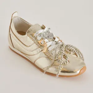 DELANY SNEAKERS LIGHT GOLD   PIN CHARM BUNDLE