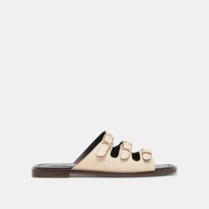 FIN SANDALS BONE LEATHER