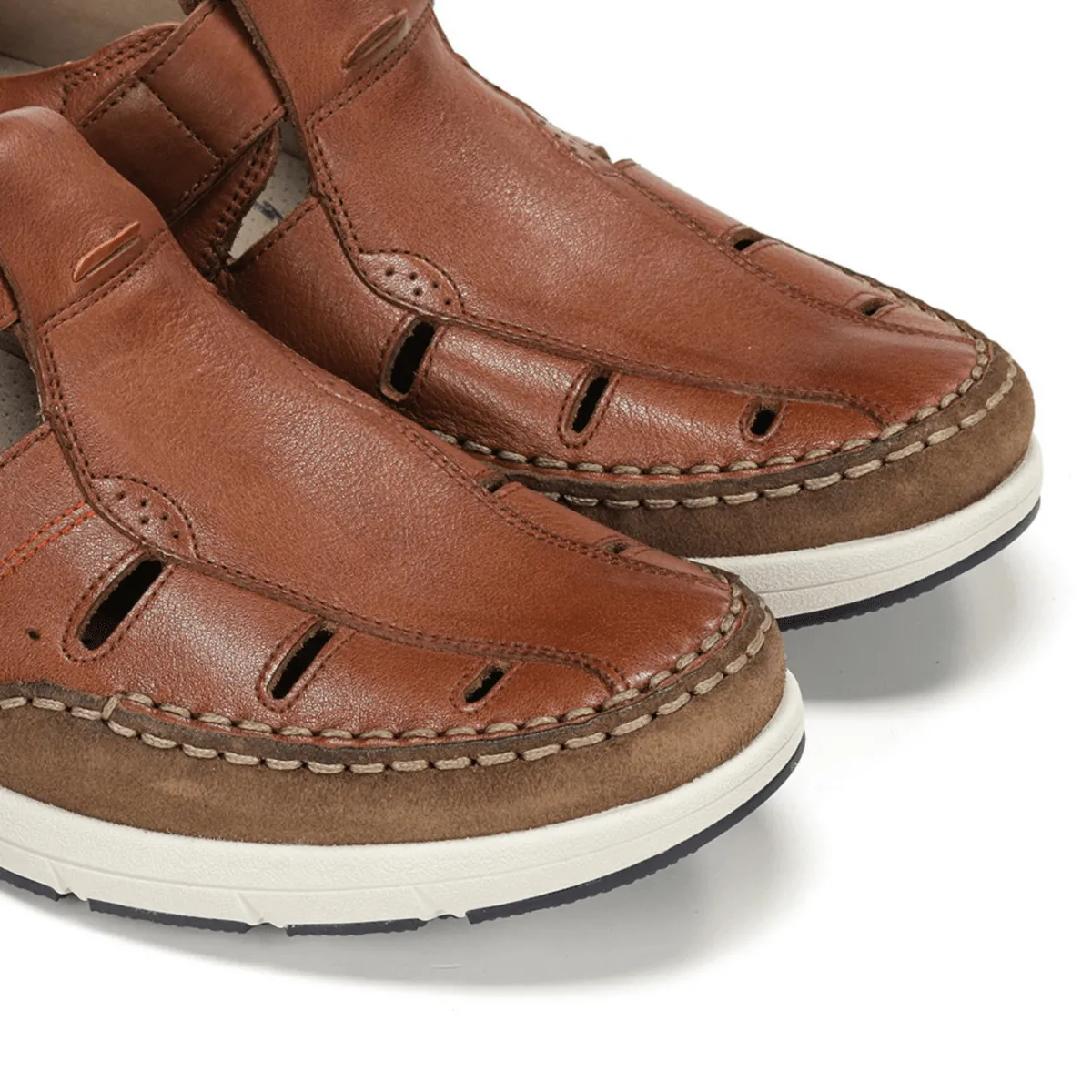 Fluchos Men's Kai Fisherman Brown Leather