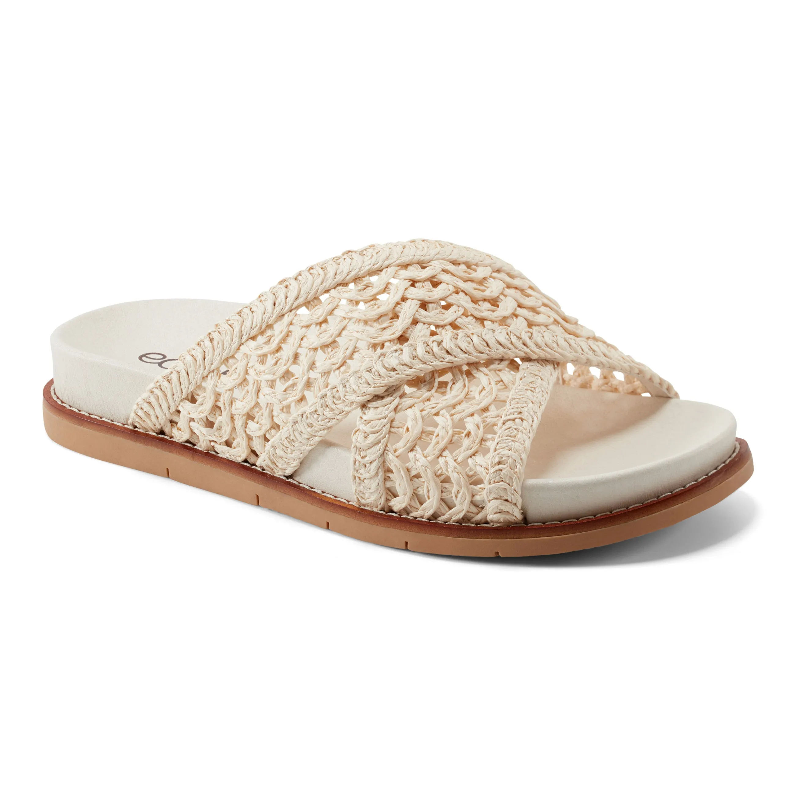 Flurry Round Toe Slip-on Flat Casual Sandals