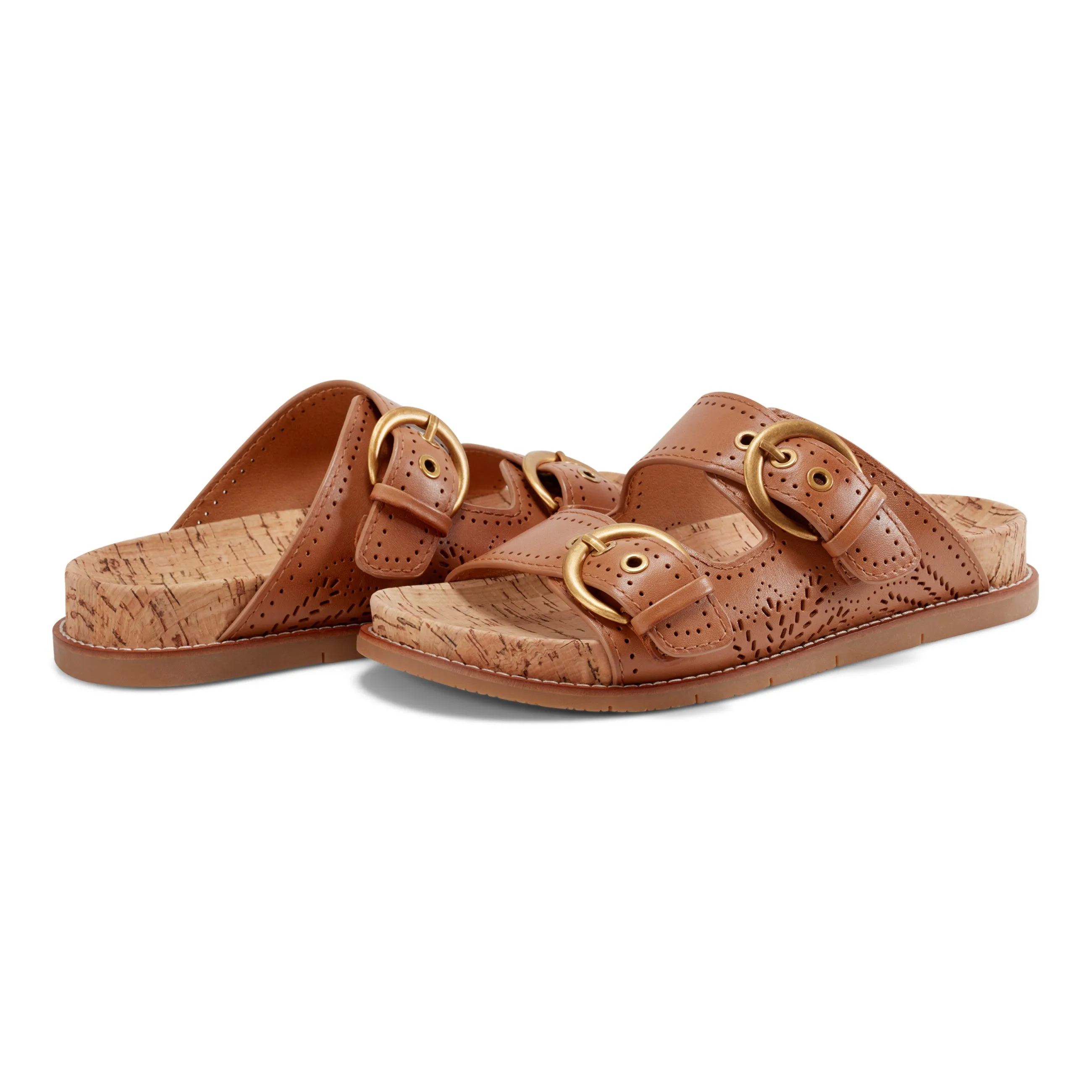 Francii Round Toe Casual Slip-on Flat Sandals