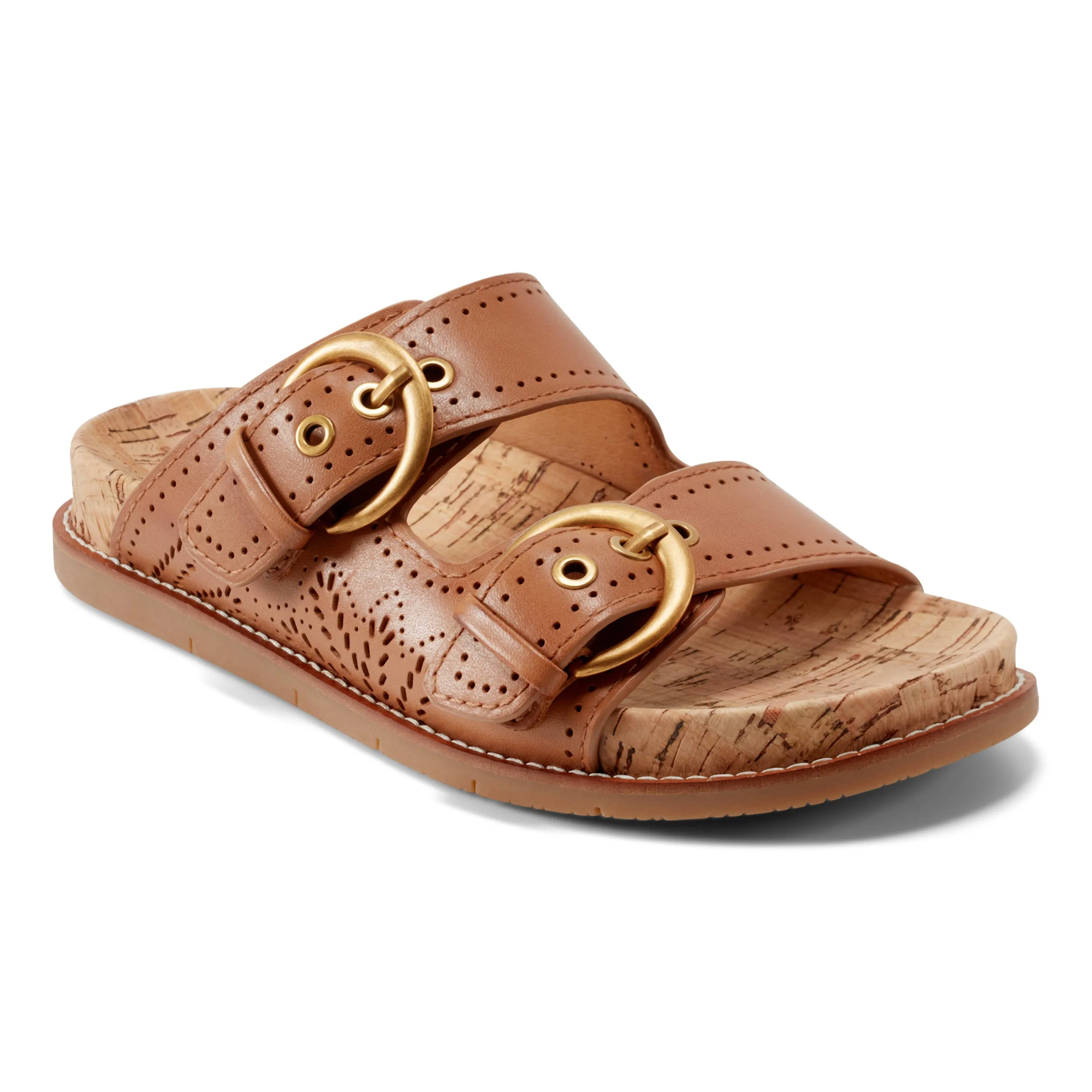 Francii Round Toe Casual Slip-on Flat Sandals