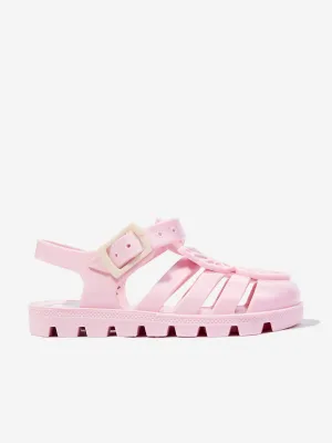 Girls Butterfly Jelly Sandals in Pink
