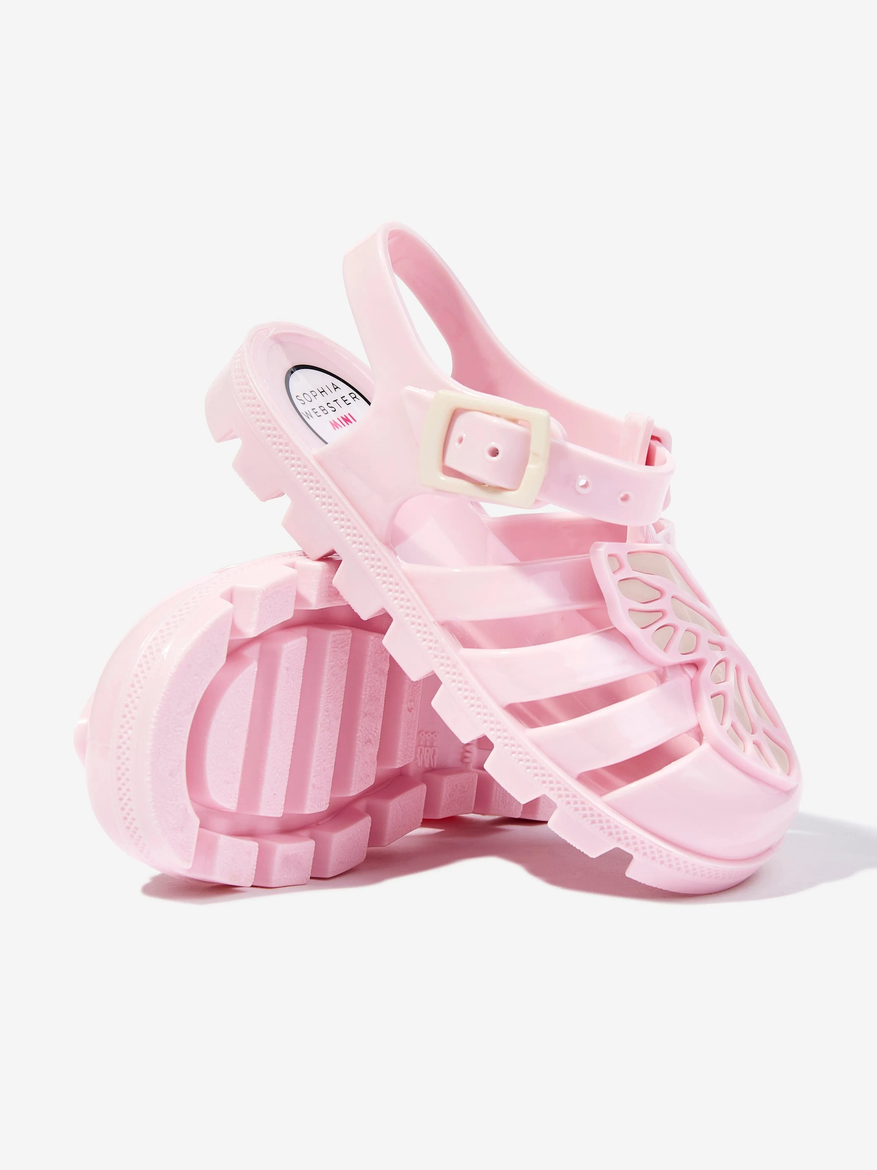 Girls Butterfly Jelly Sandals in Pink