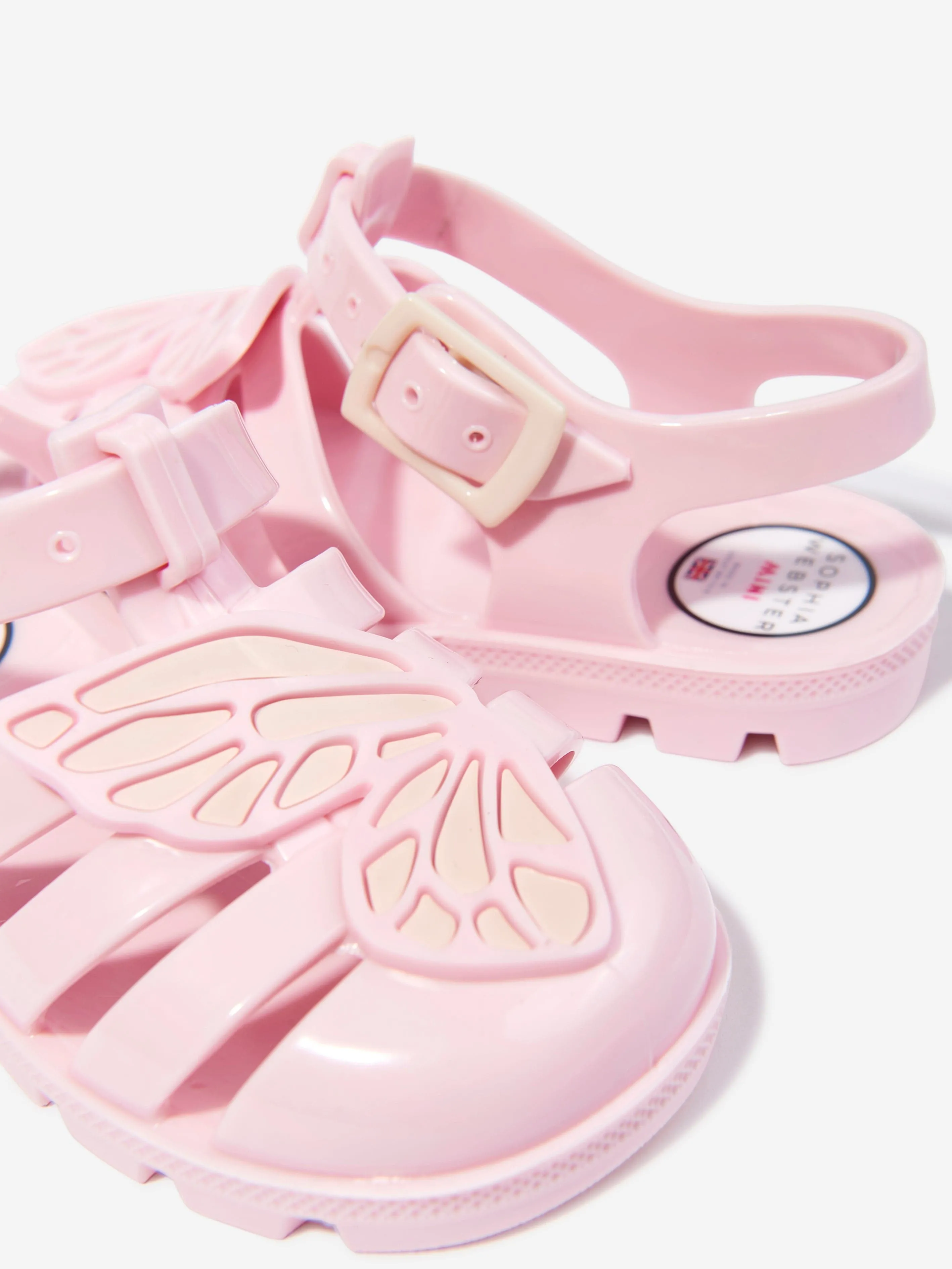 Girls Butterfly Jelly Sandals in Pink