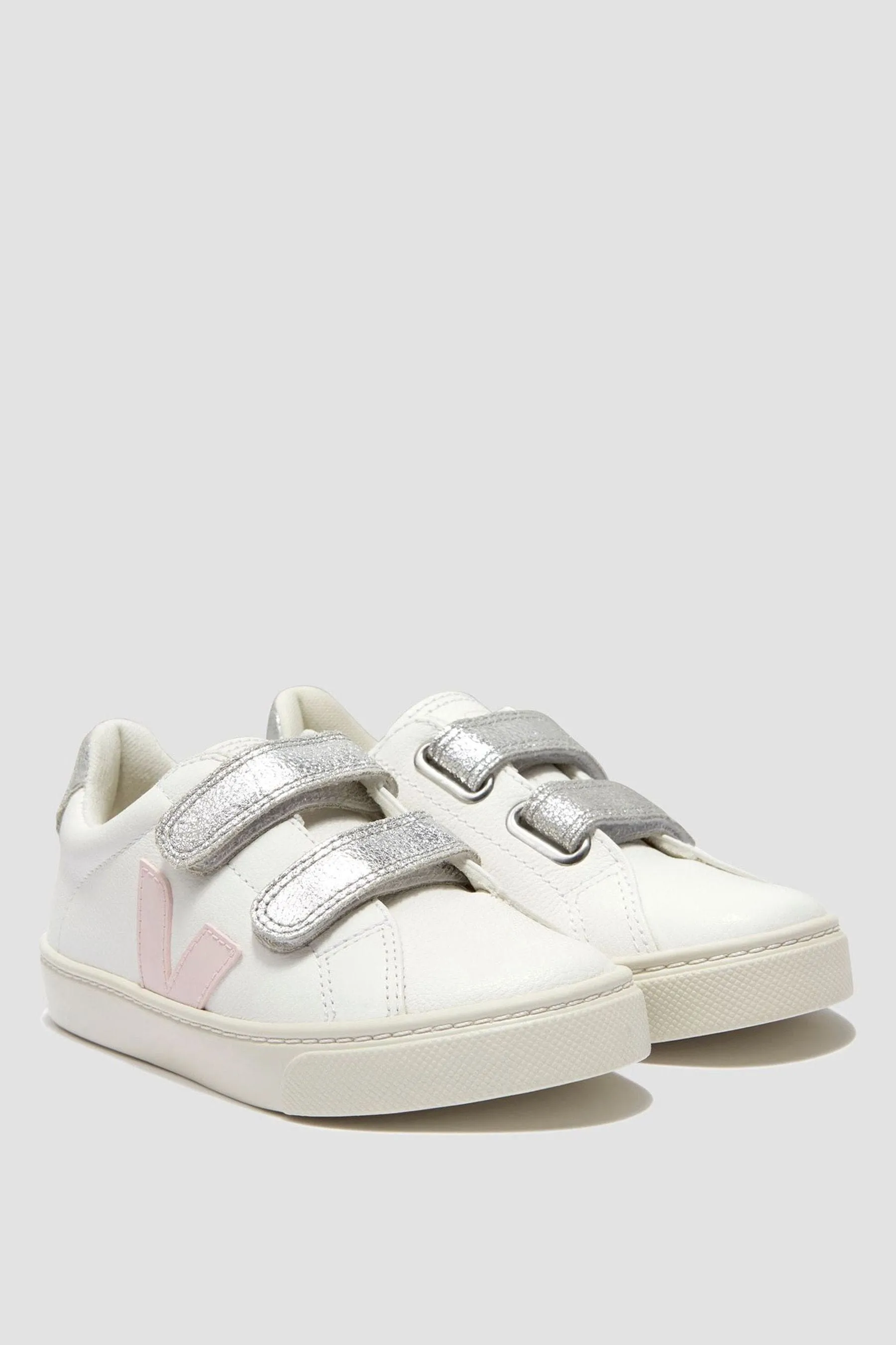 Girls Esplar ChromeFree Leather Trainers in White