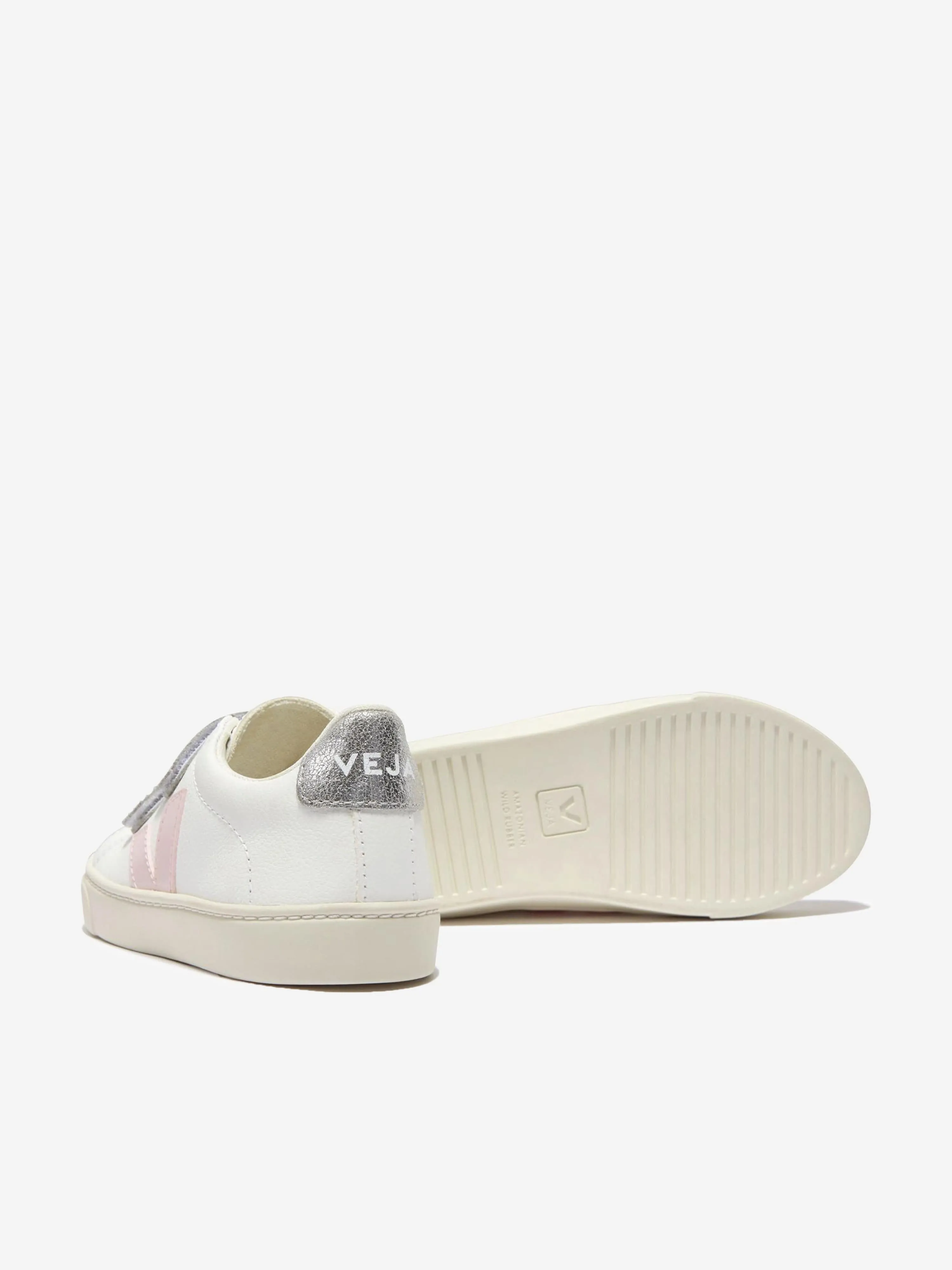 Girls Esplar ChromeFree Leather Trainers in White