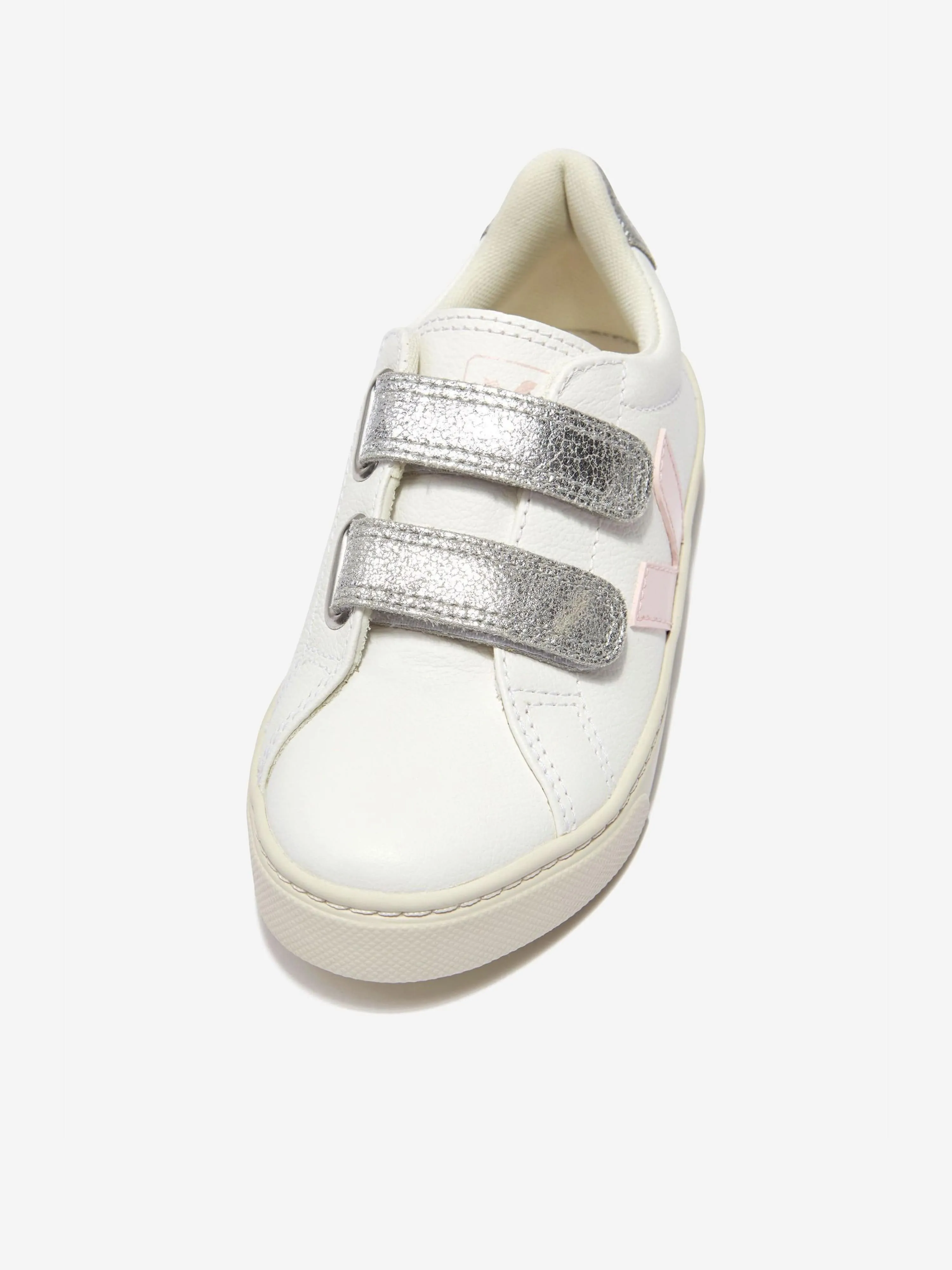 Girls Esplar ChromeFree Leather Trainers in White