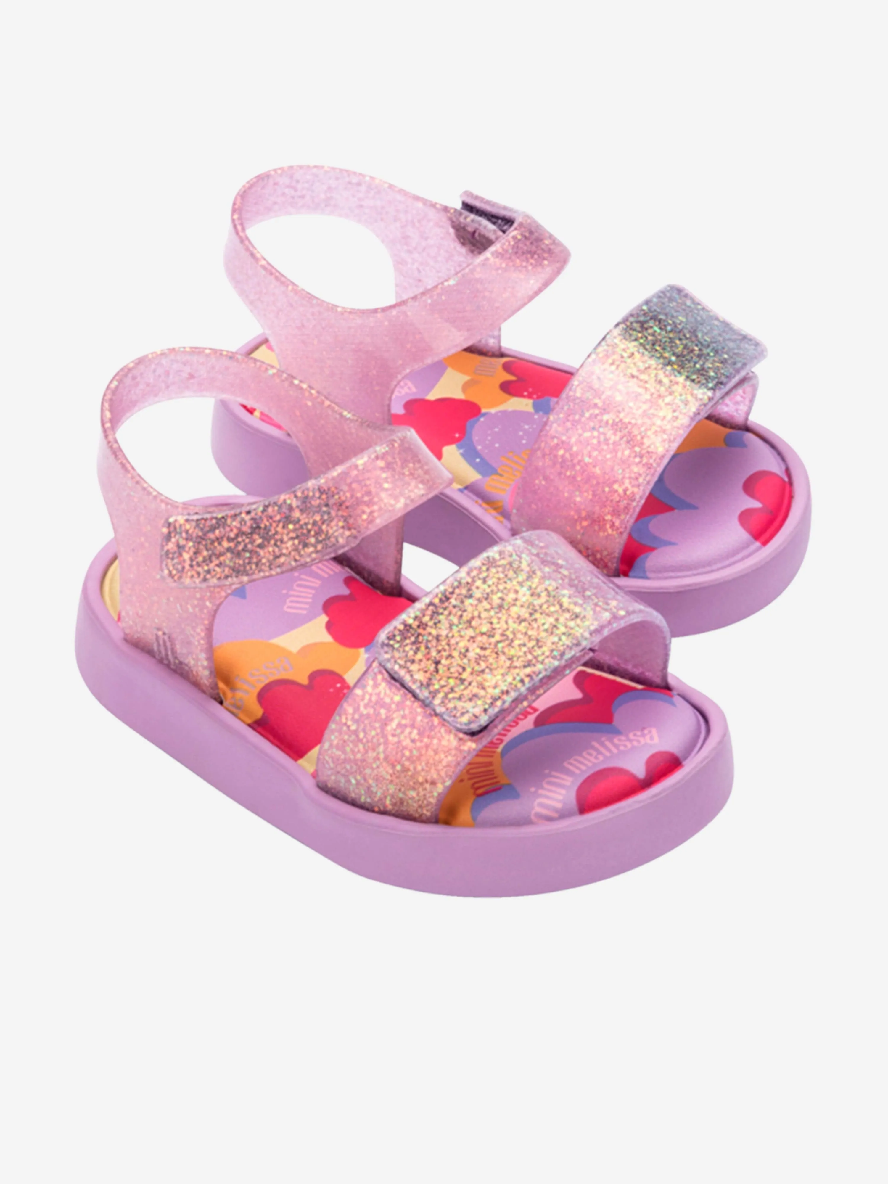 Girls Jump Print Sandals in Purple
