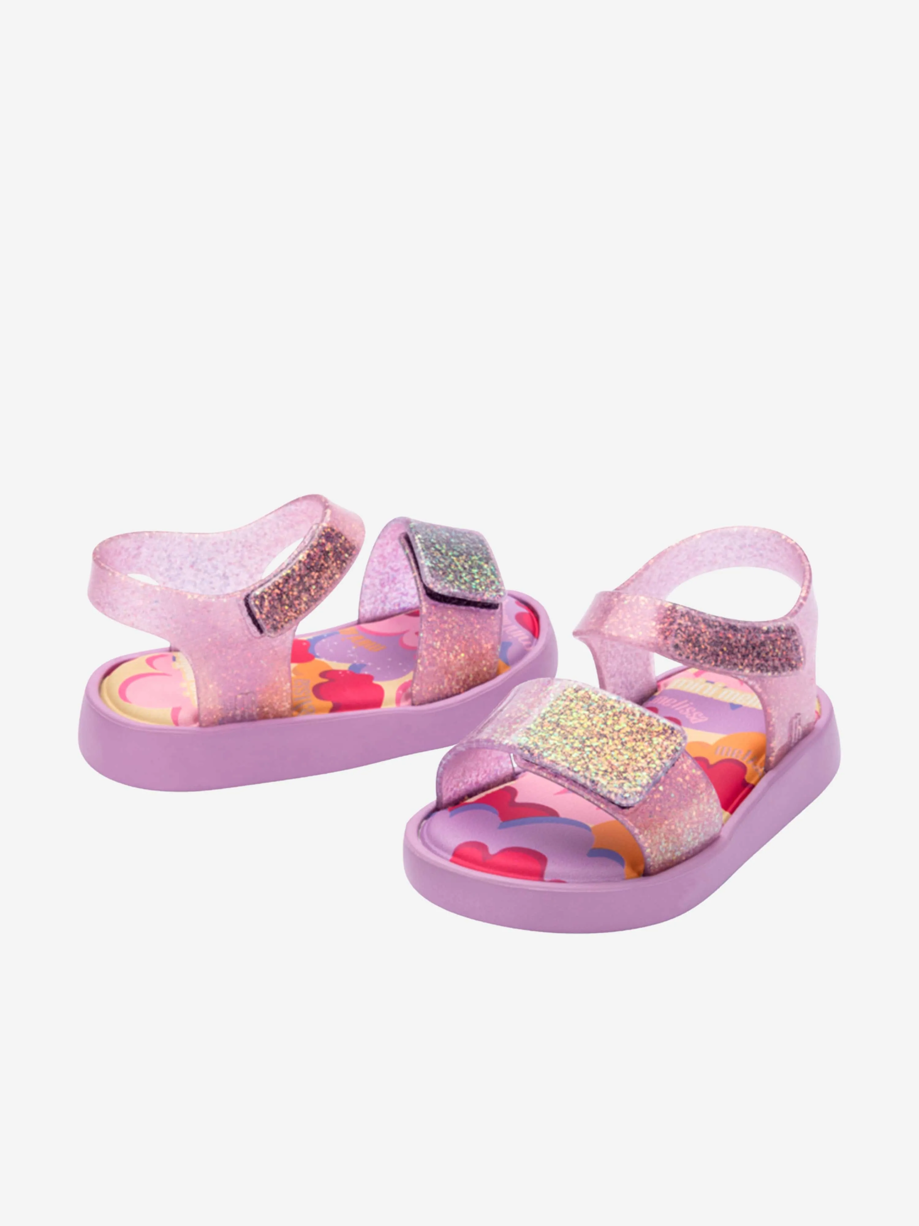 Girls Jump Print Sandals in Purple