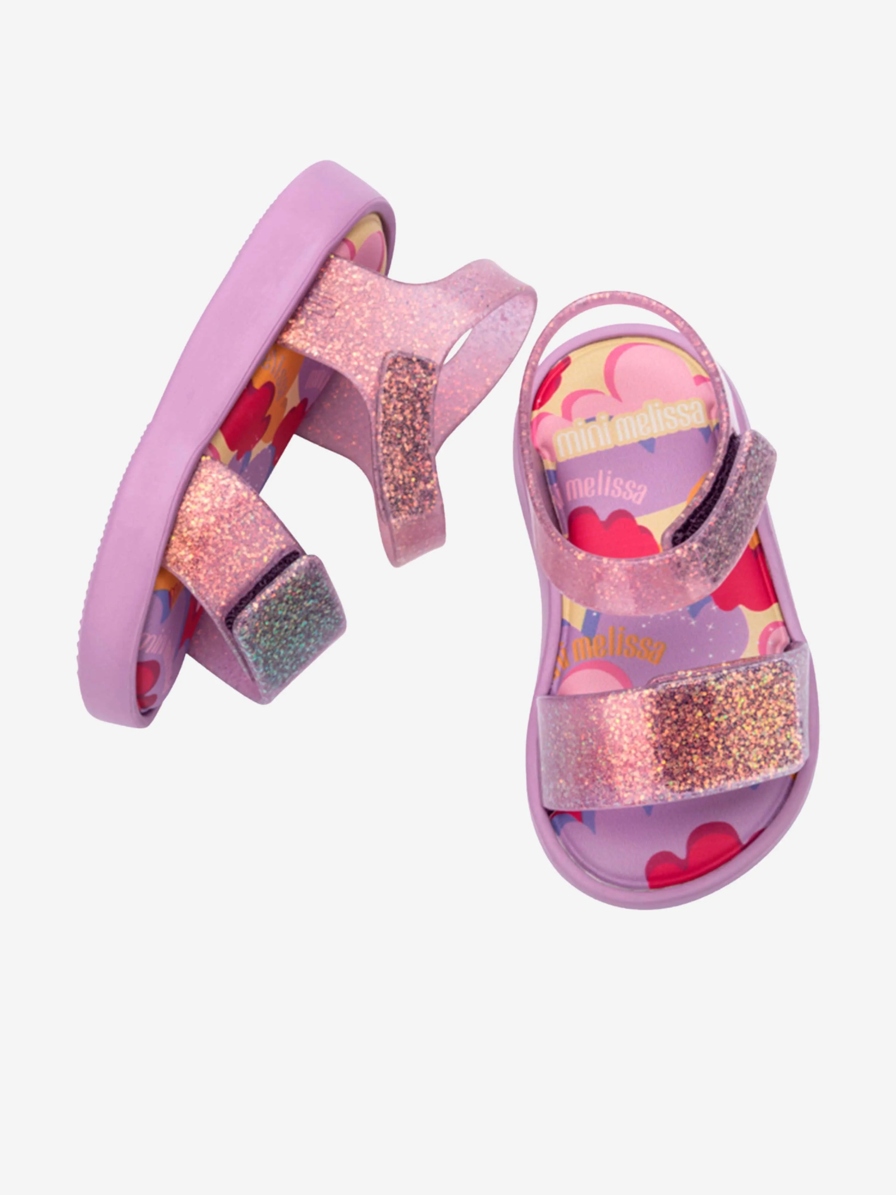 Girls Jump Print Sandals in Purple