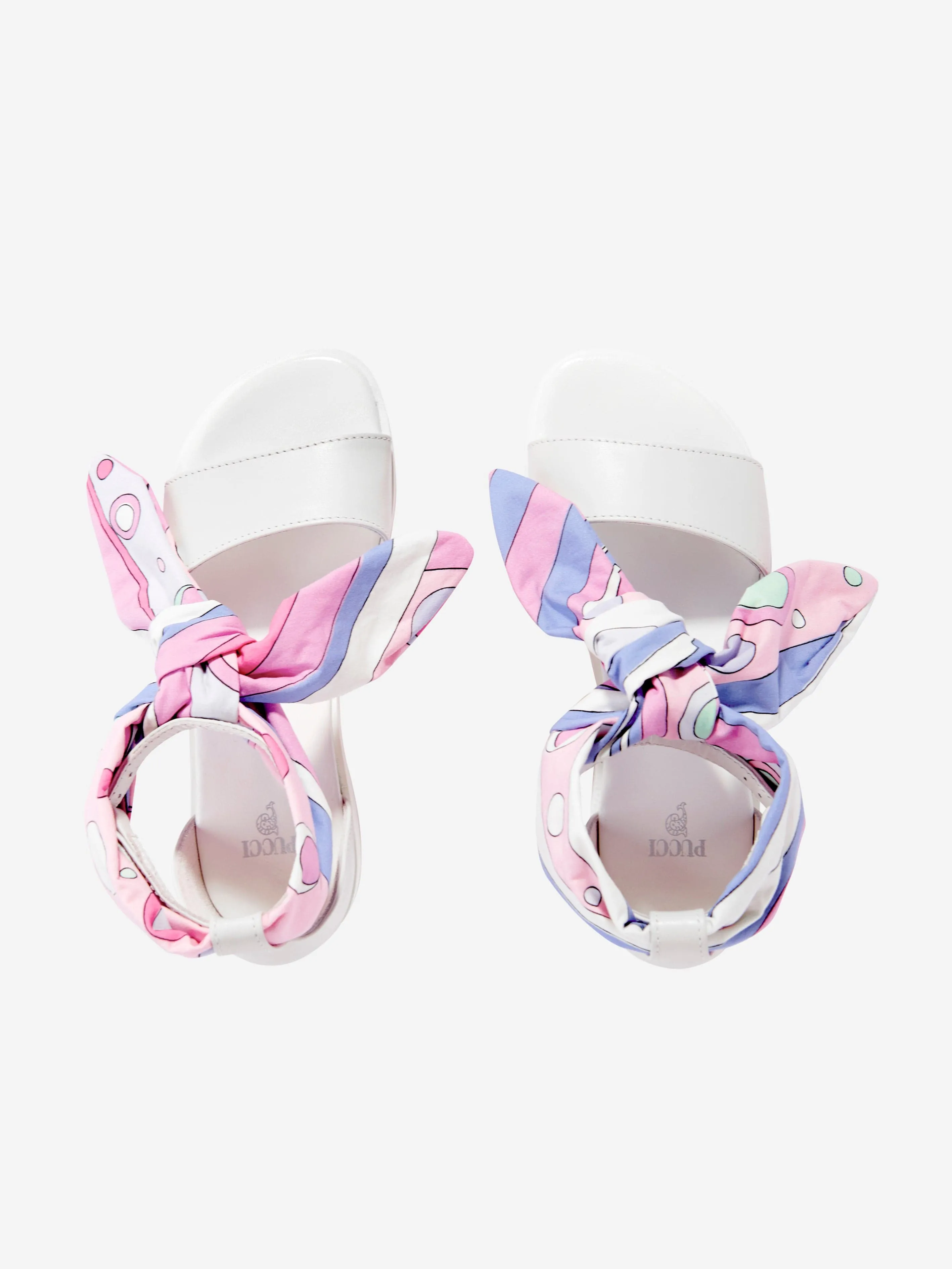 Girls Leather Fontane Sandals in Ivory