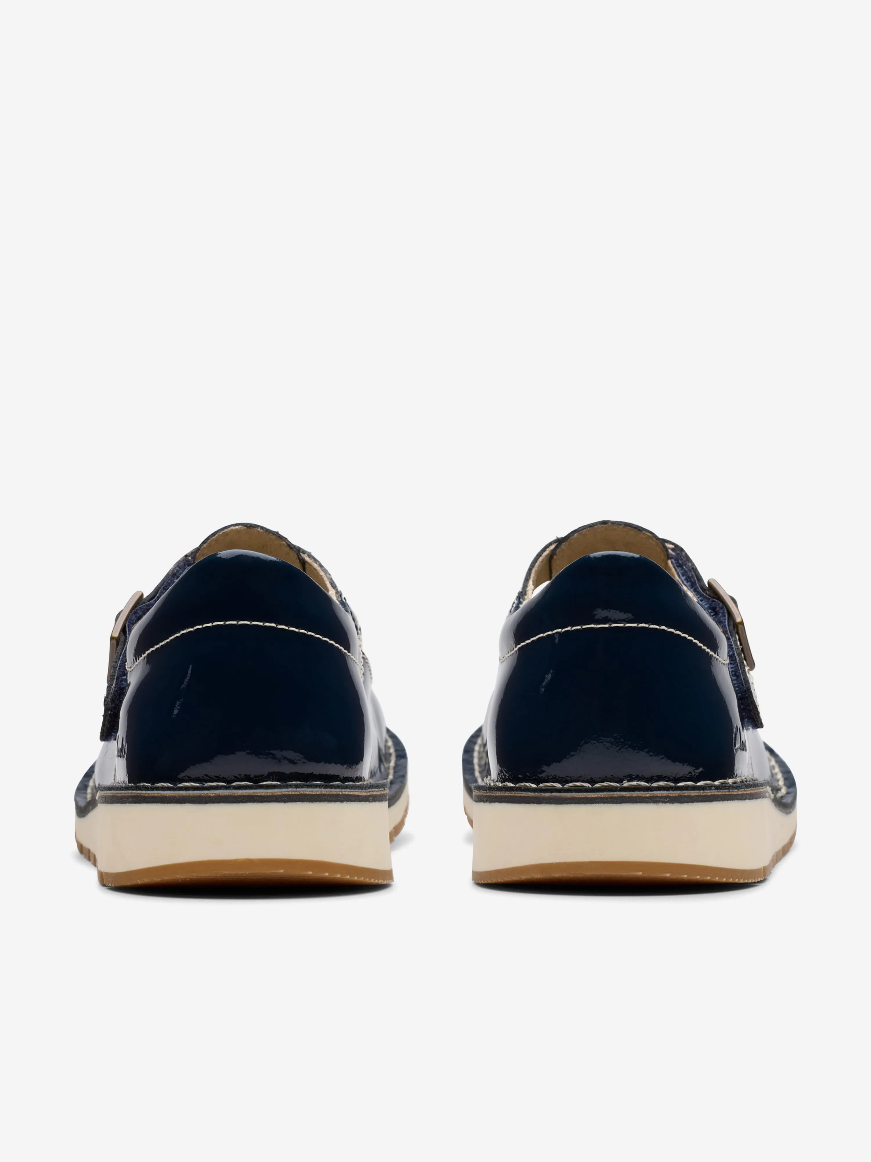 Girls Patent Joyful Skip T-Bar Shoes in Navy