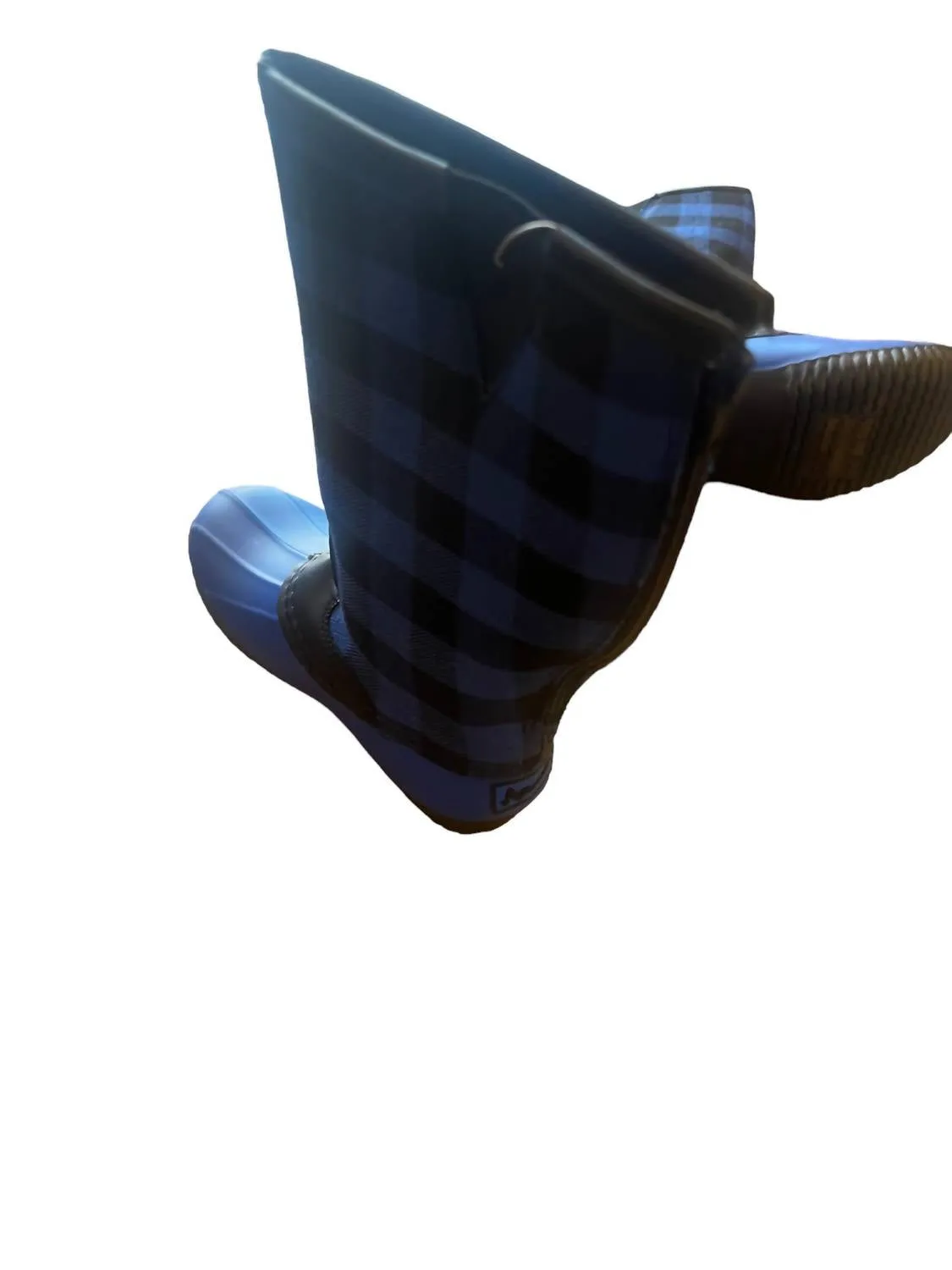 Girls Plaid Boots In Blue