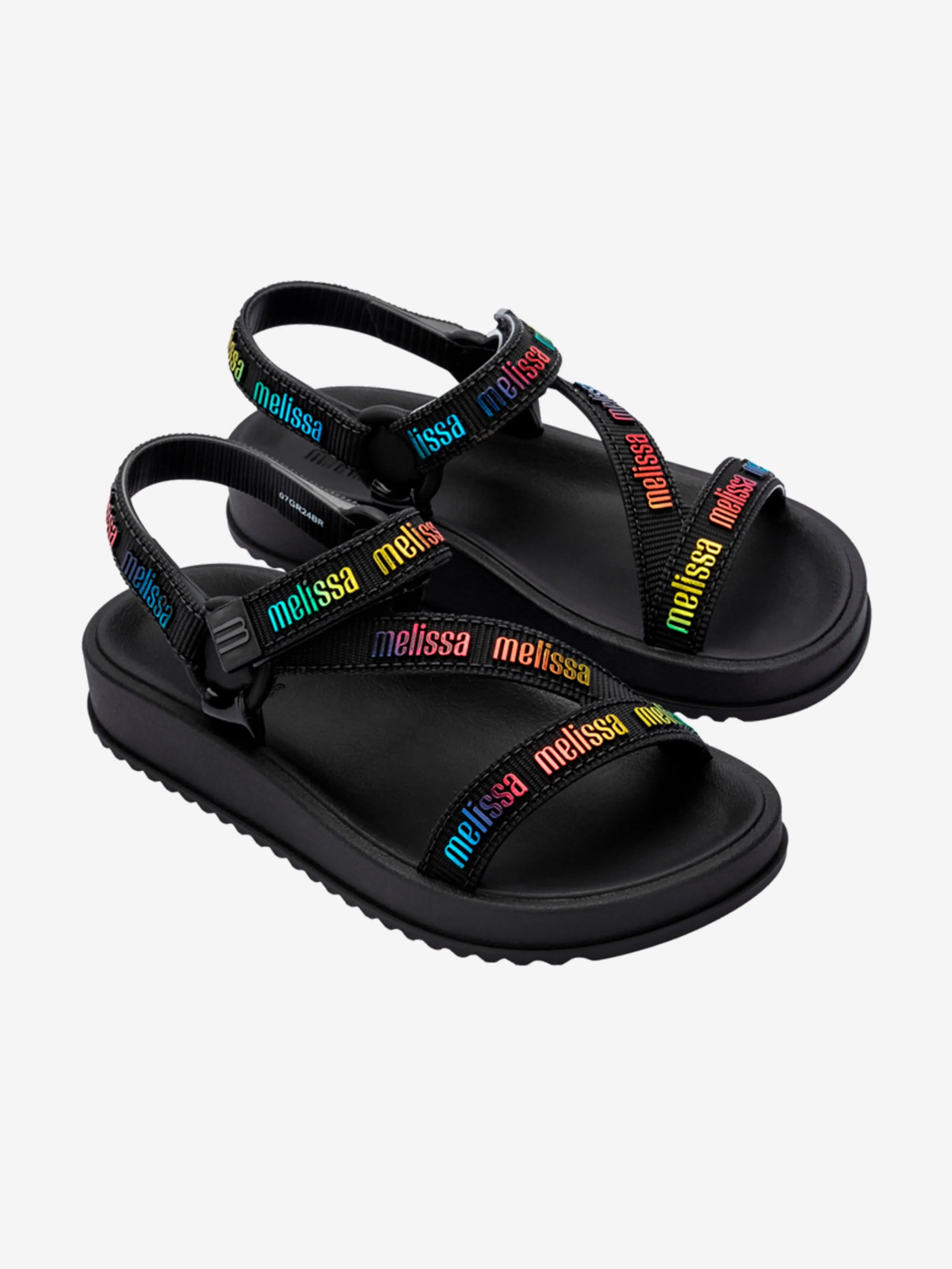 Girls Stripes M Lover Sandals in Black