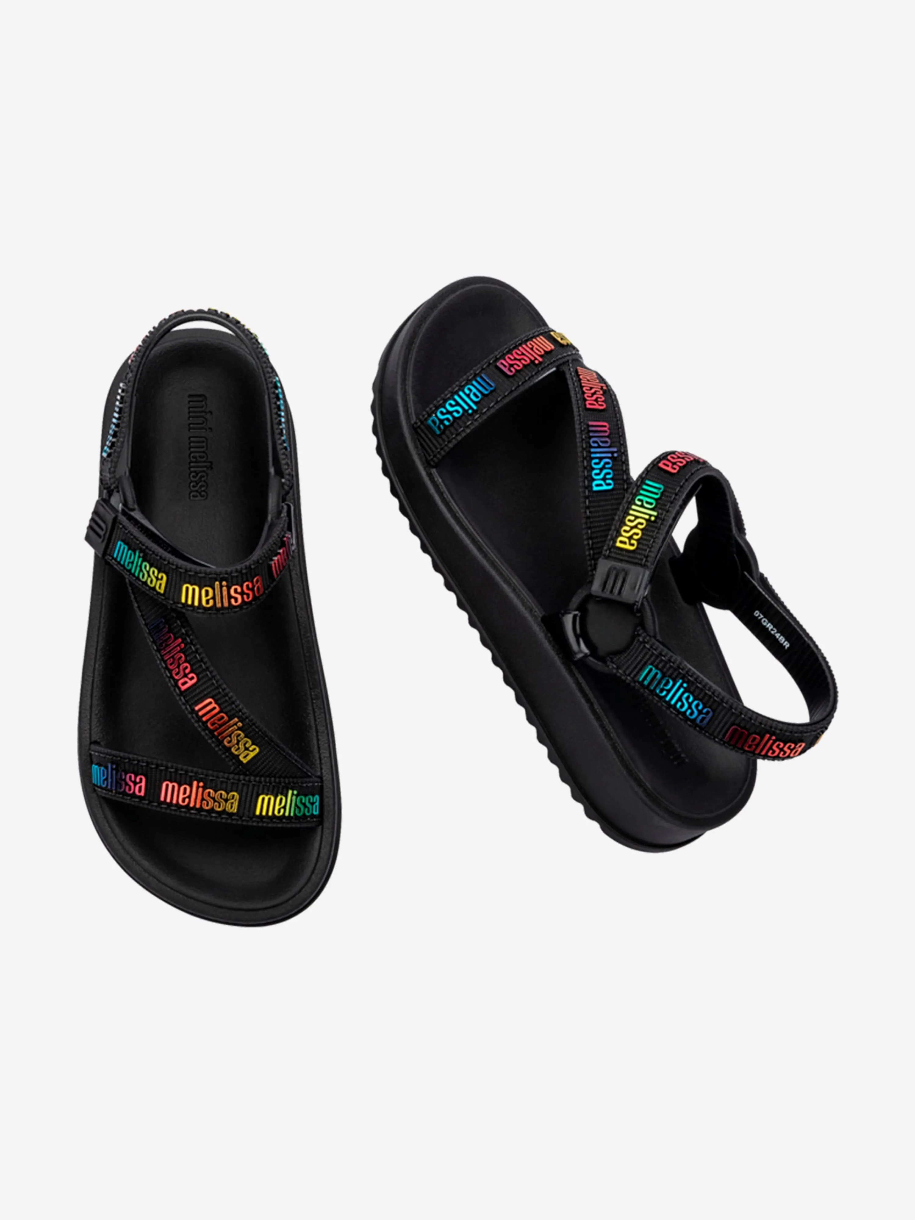 Girls Stripes M Lover Sandals in Black
