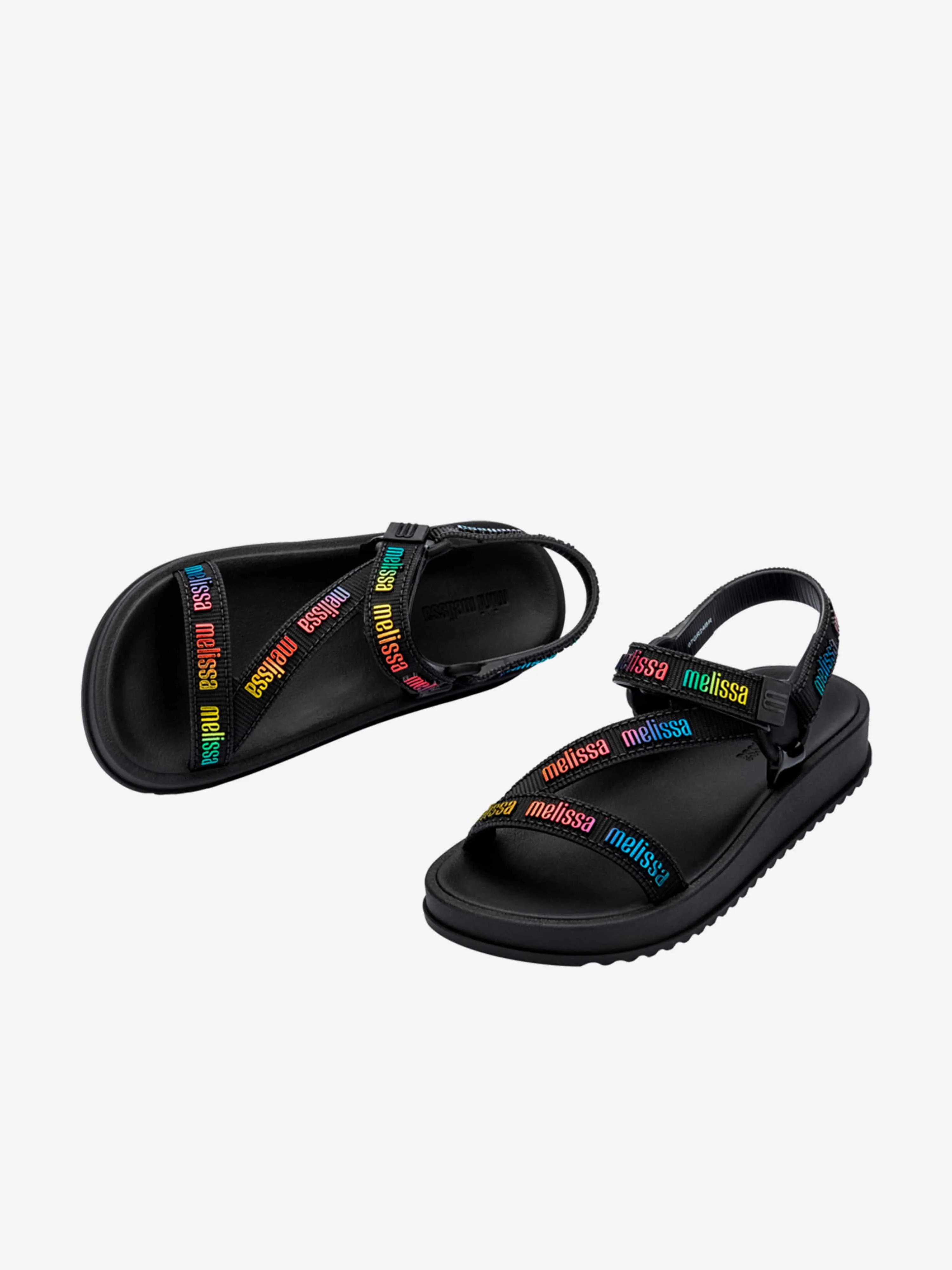 Girls Stripes M Lover Sandals in Black