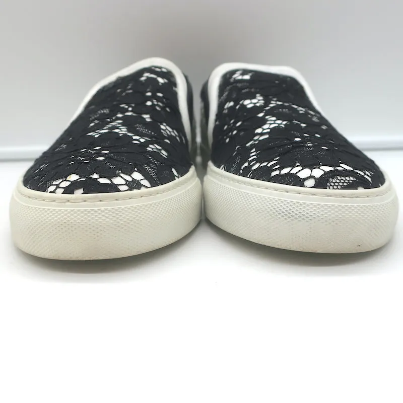 Givenchy Two-Tone Lace Slip-On Skate Sneakers Black & White Size 41