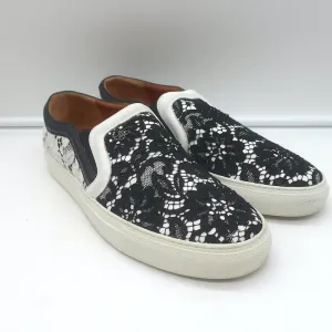 Givenchy Two-Tone Lace Slip-On Skate Sneakers Black & White Size 41