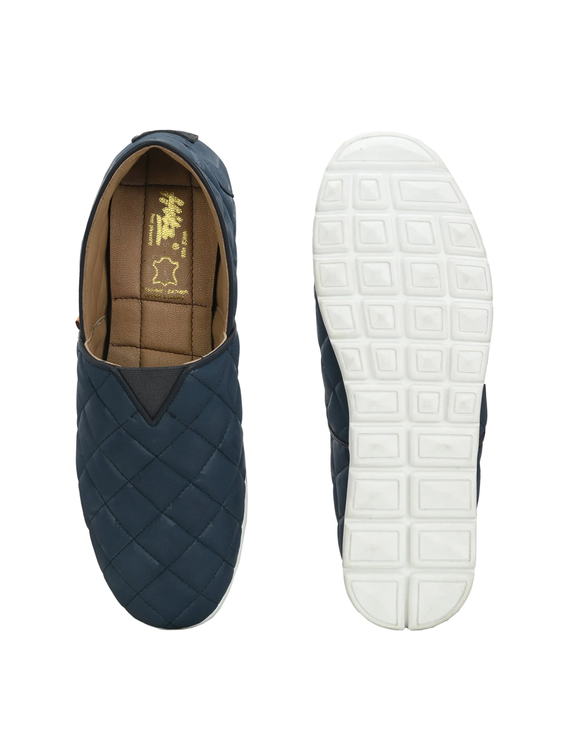 HITZ153-Men's Blue Casual Slip-On Shoes