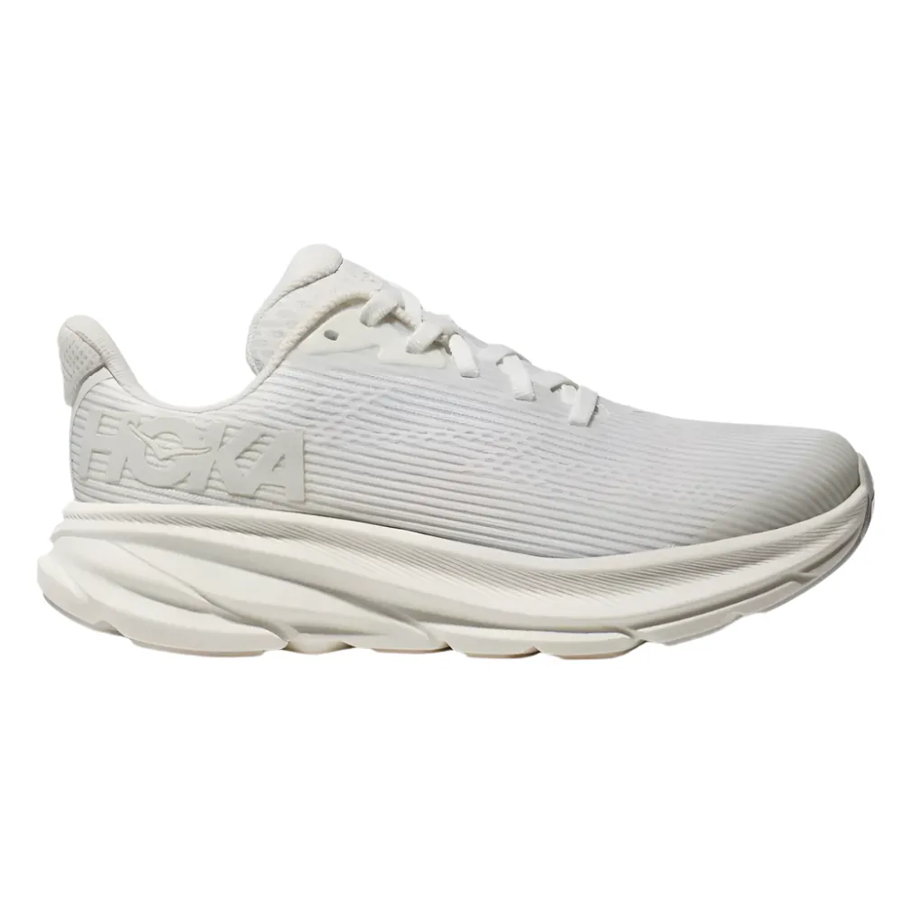 Hoka Grade School Girls Clifton 9 White / Frost