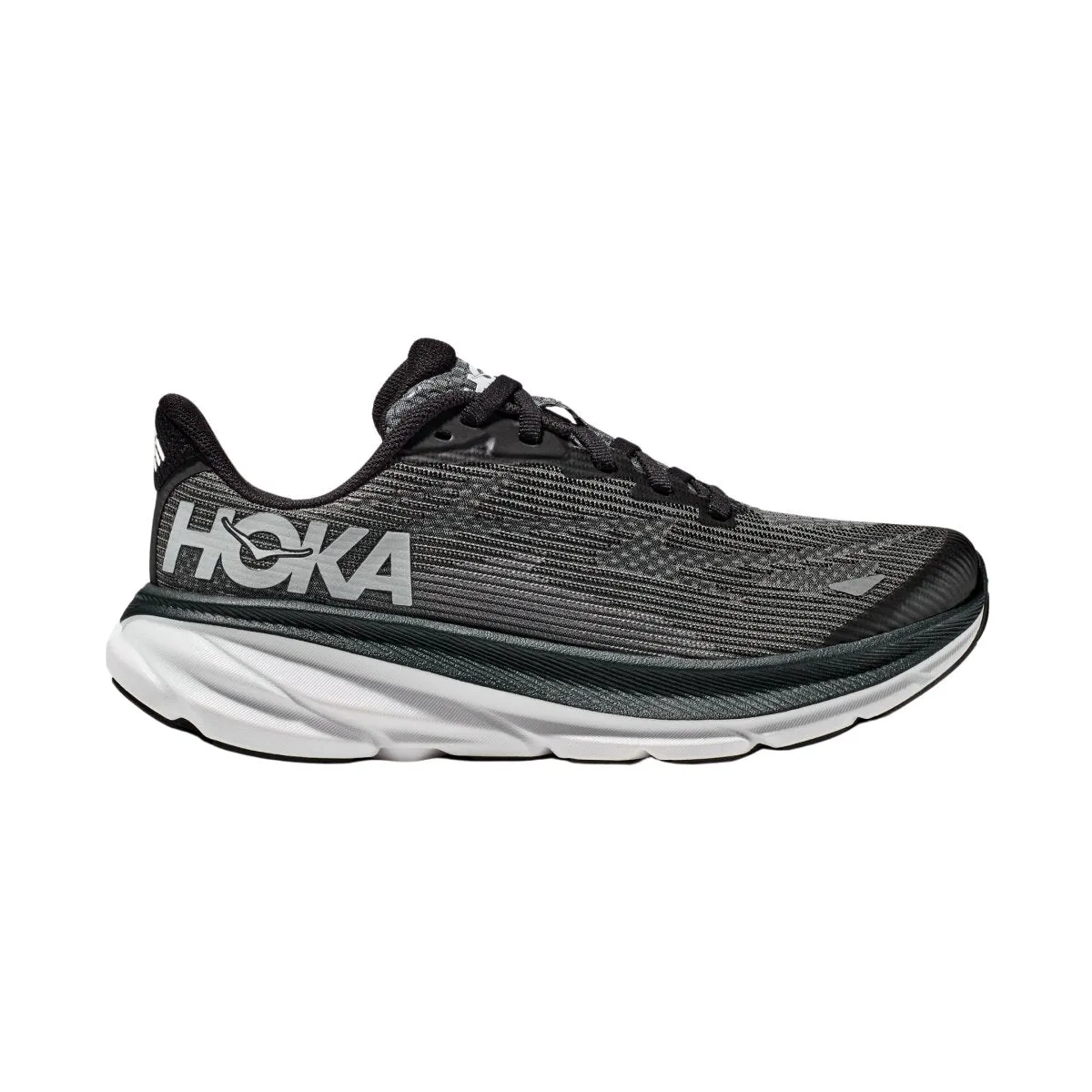 Hoka One One Kid's (Grade School) Clifton 9 Black/White