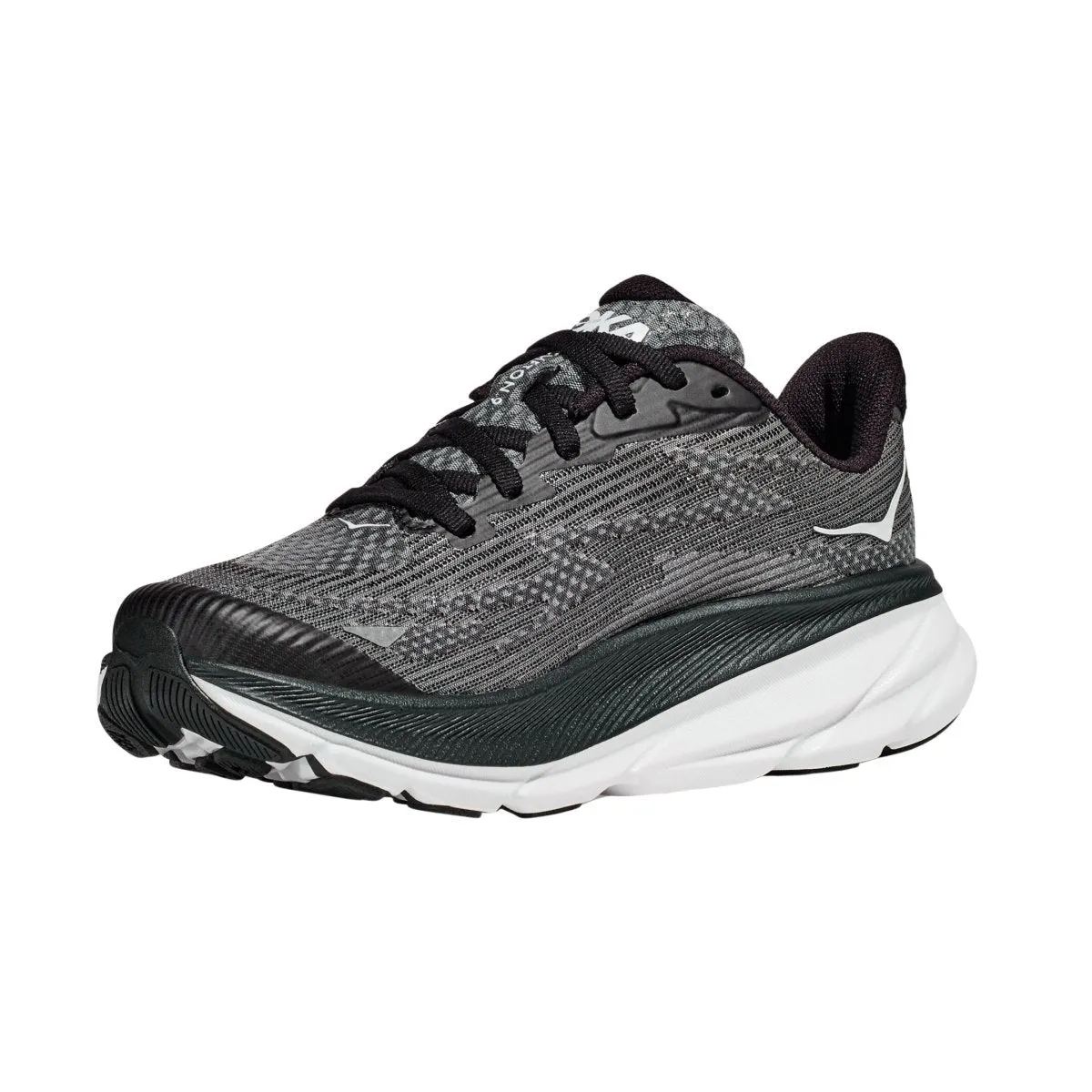 Hoka One One Kid's (Grade School) Clifton 9 Black/White