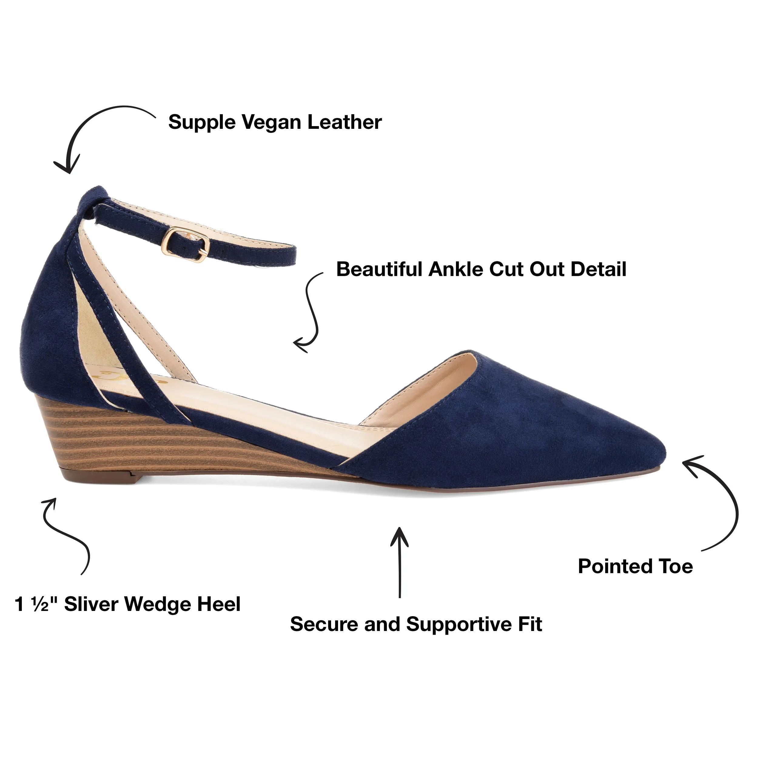 Journee Women's Arkie Sliver Wedge