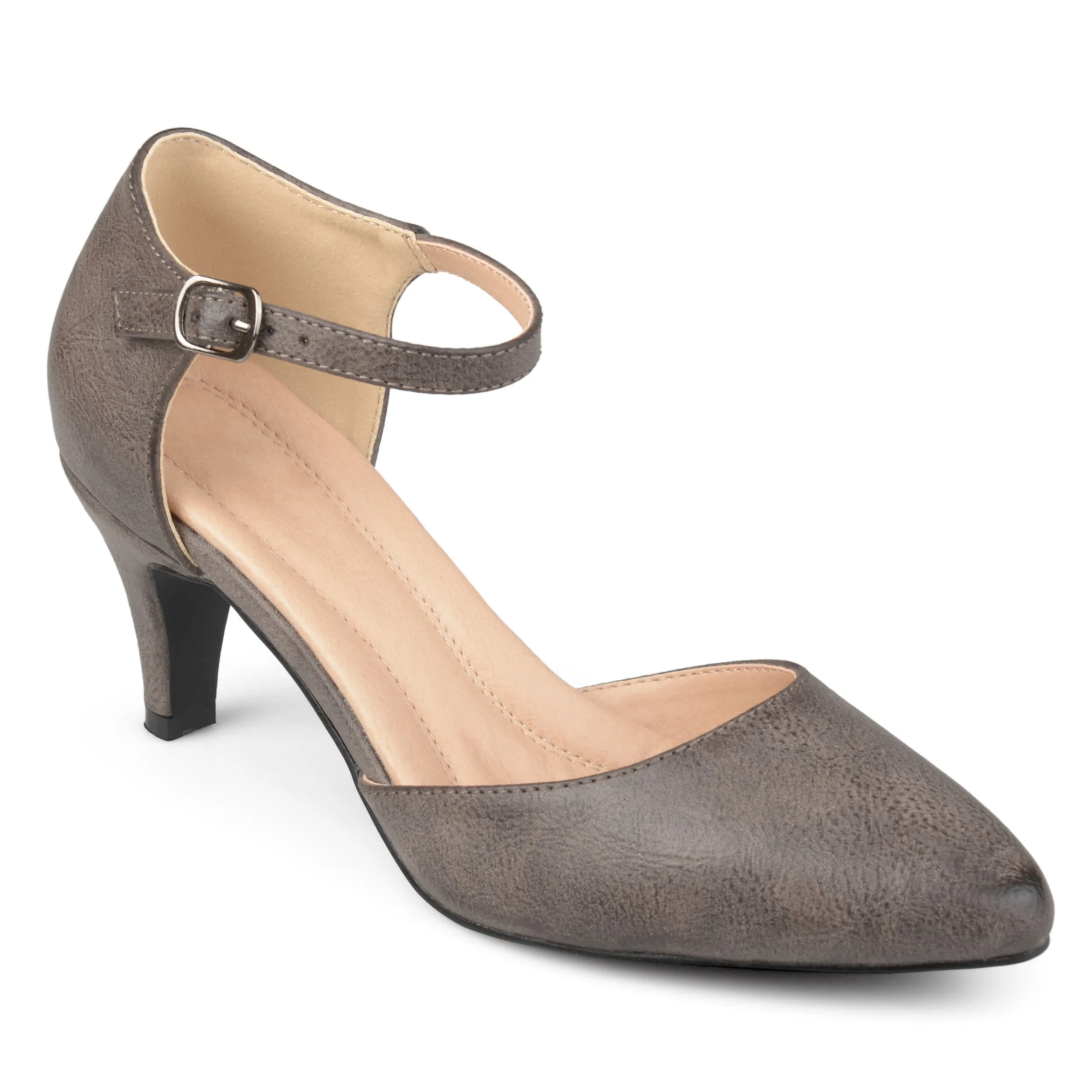Journee Womens Bettie Almond Toe Mid Heel Pumps