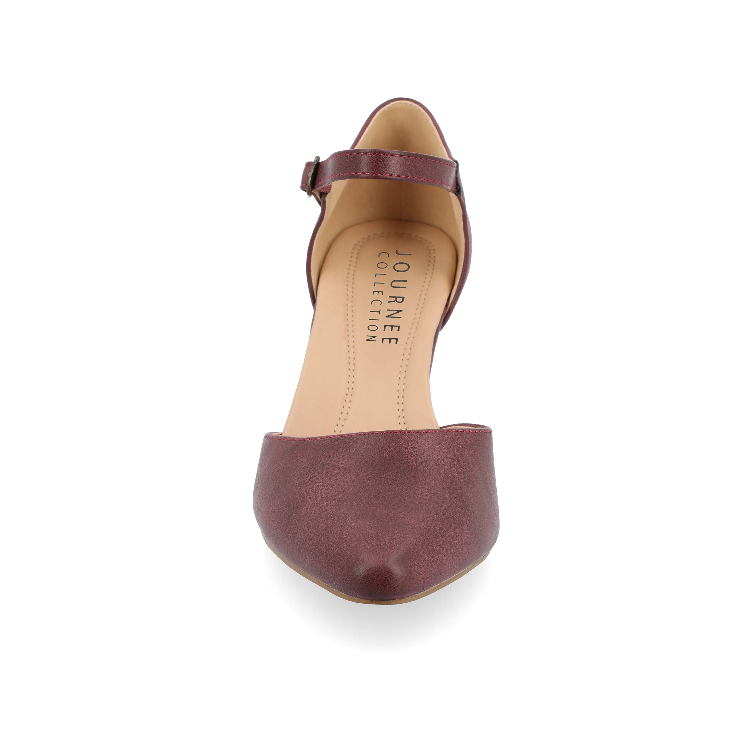 Journee Womens Bettie Almond Toe Mid Heel Pumps