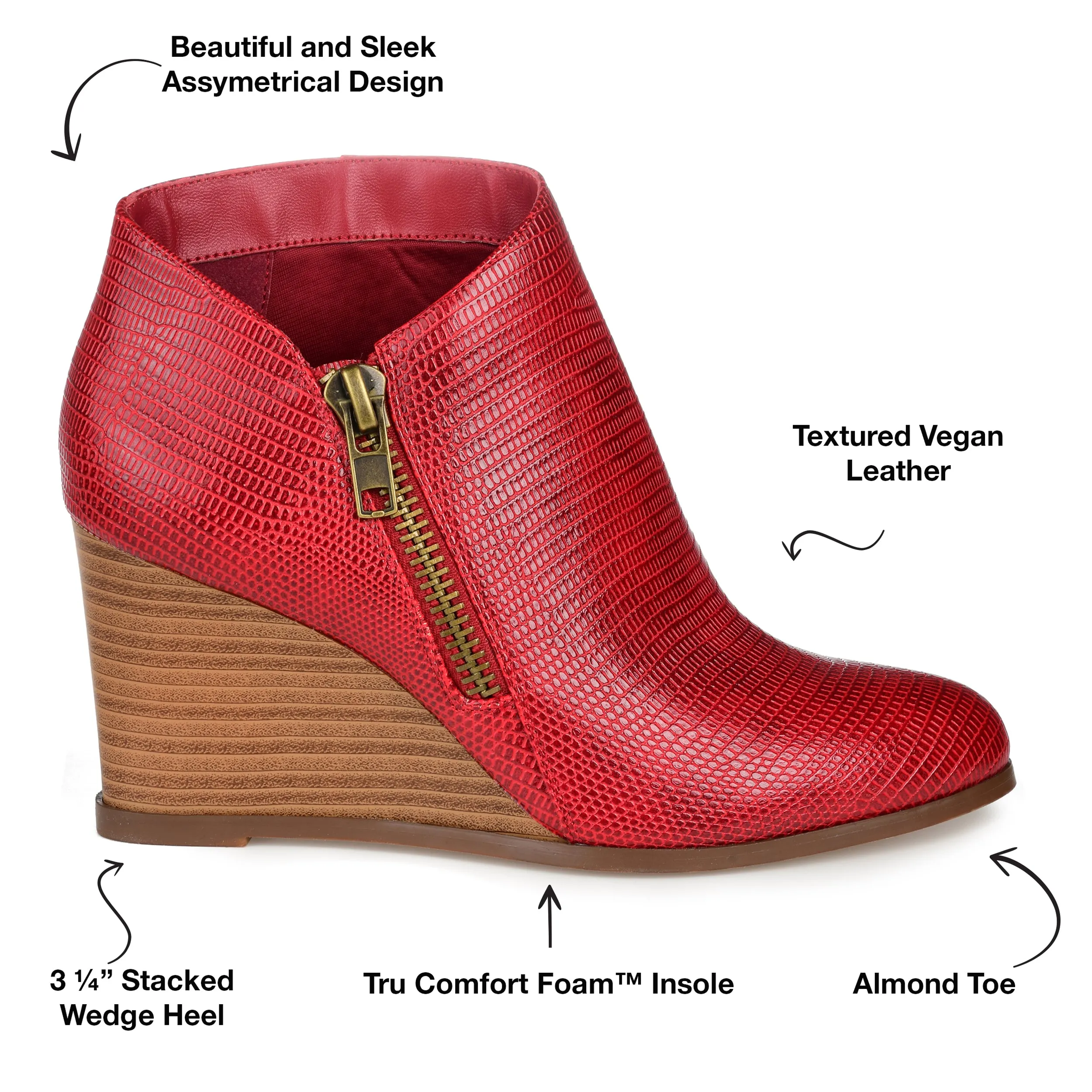 Journee Women's Tru Comfort Foam Glam Wedge Bootie