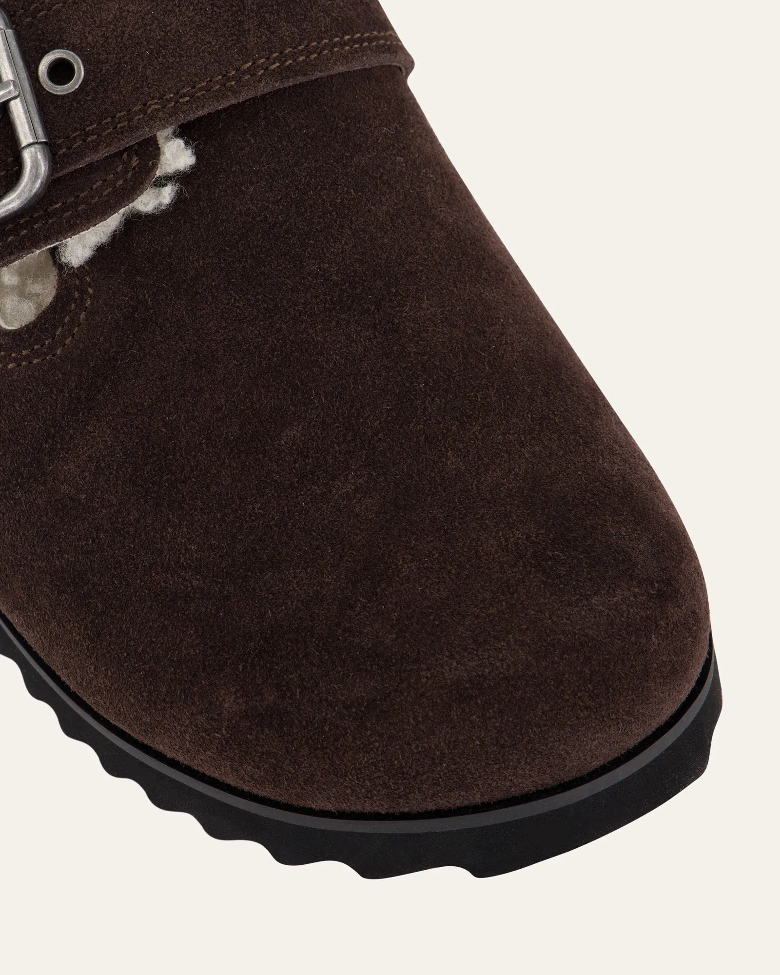 JUNIPER CASUAL FLATS BITTER CHOC SUEDE