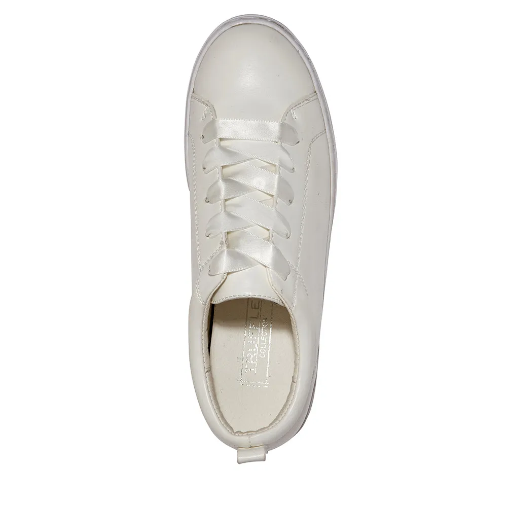 Jute lace up trainer