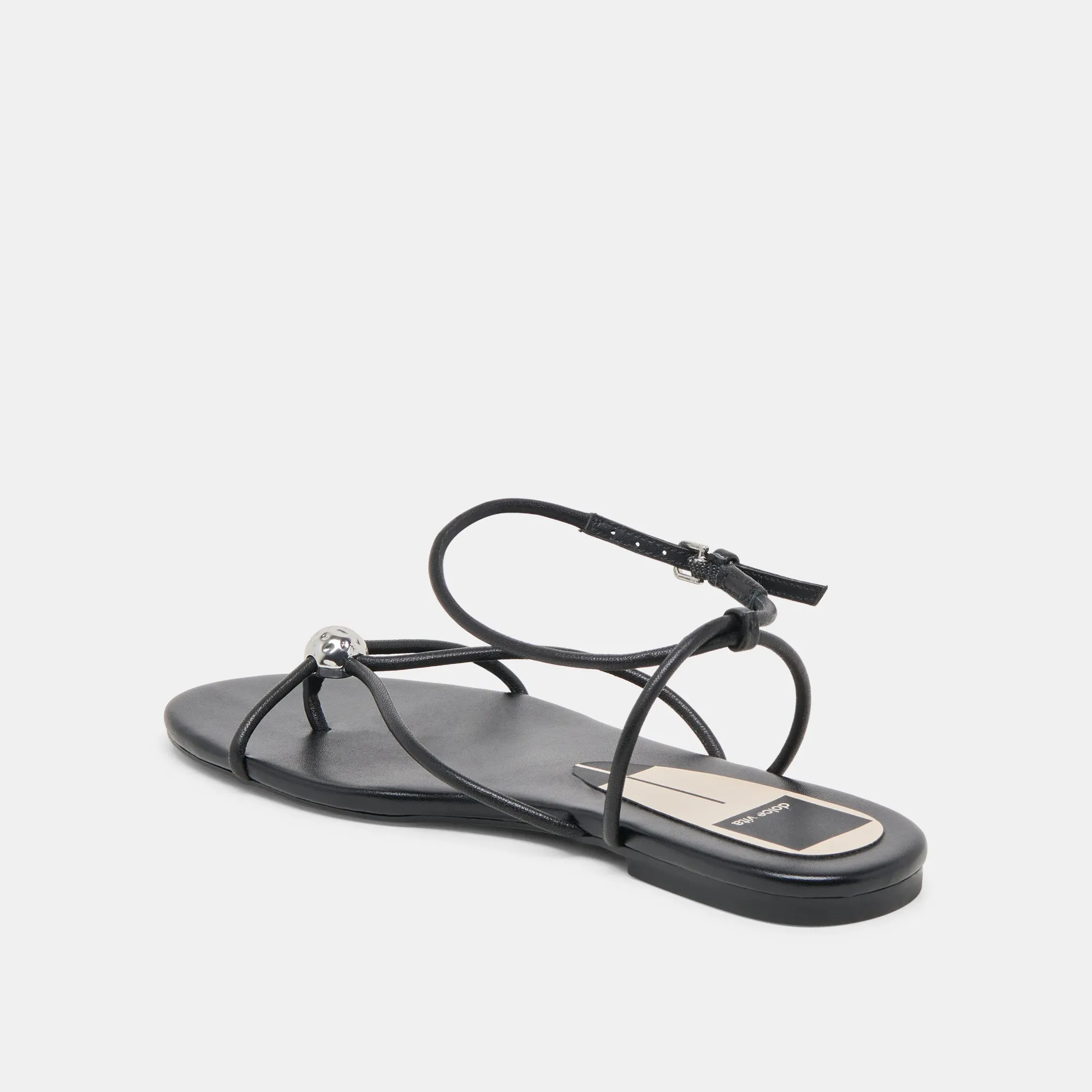 KENLEY SANDALS BLACK LEATHER